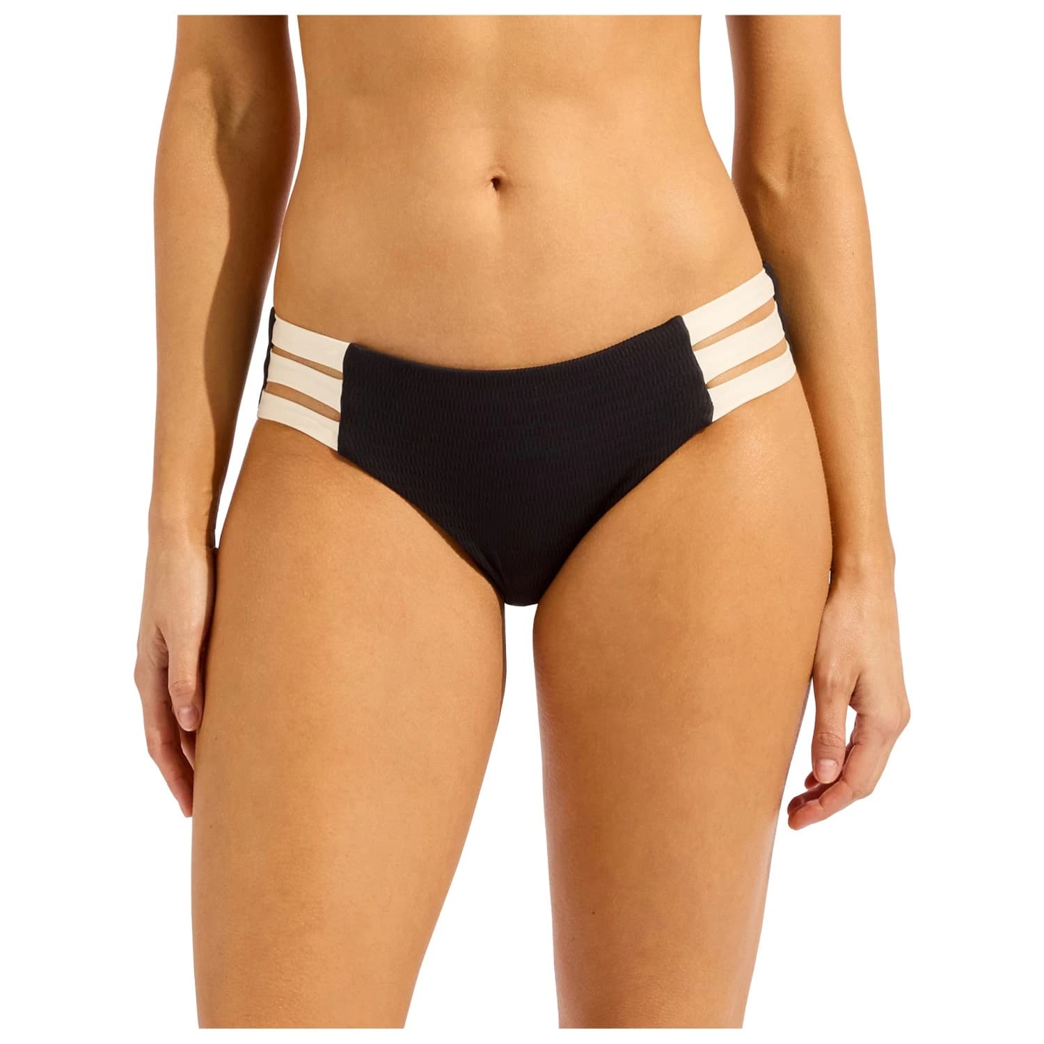 Дамско бикини долнище Seafolly Banf Wave Multi Strap Hipster Pant Bikini bottom - Black