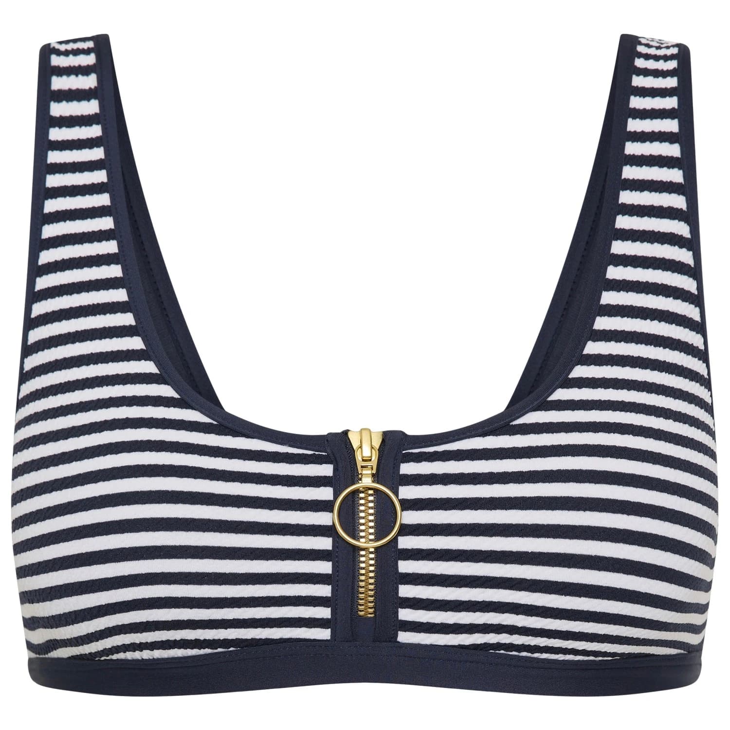 Дамско бикини горнище Seafolly Clubhouse Zip Front Tank Top Bikini top - True Navy