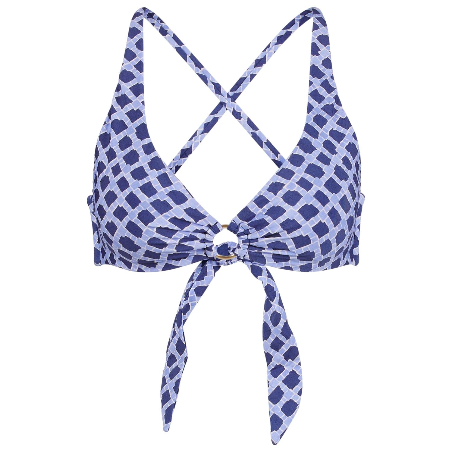 Дамско бикини горнище Seafolly Marseille Multi Fit Longline Tri Bra Bikini top - Blue Indigo