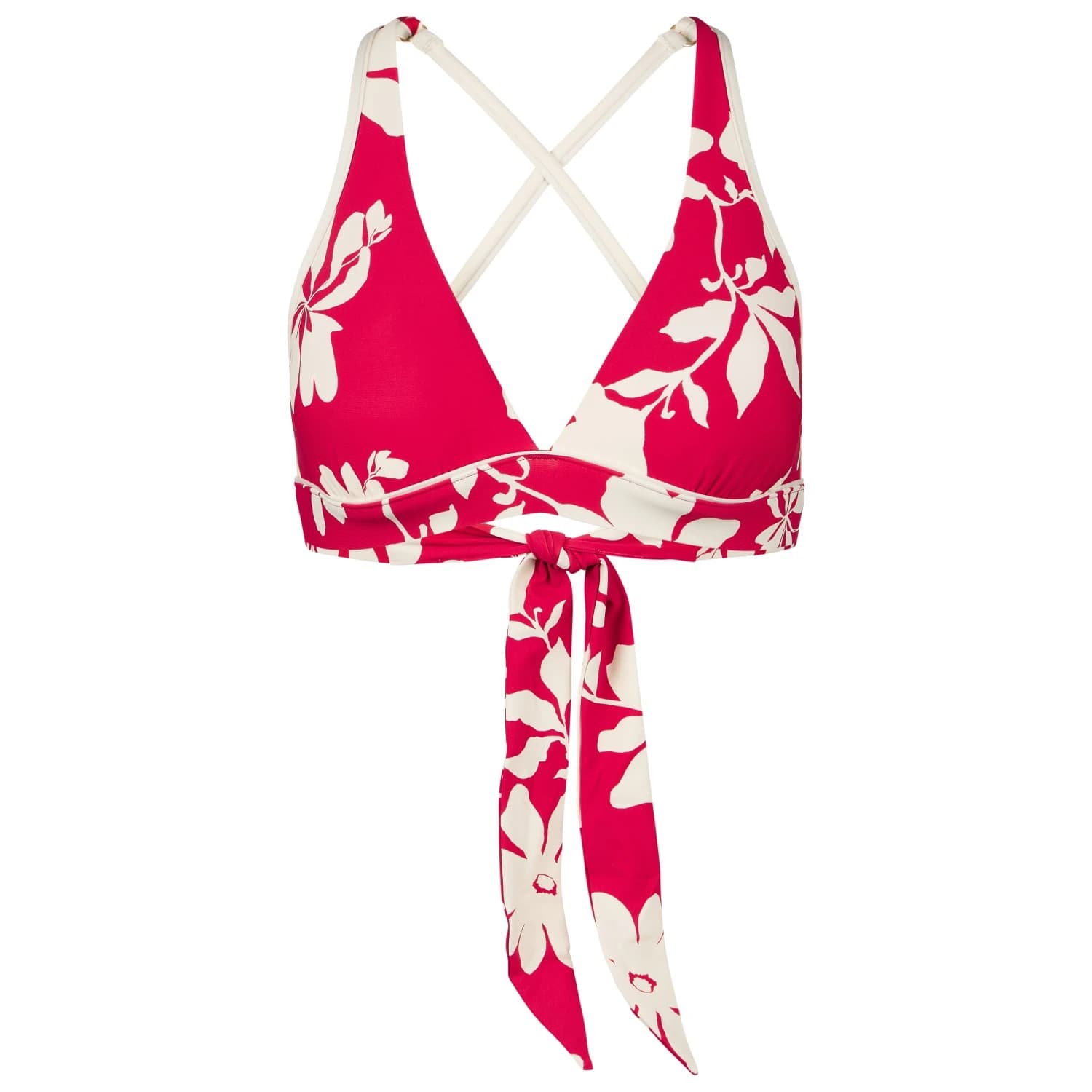 Дамско бикини горнище Seafolly Mayflower Multi Fit Longline Tri Bikini top - Cosmo Red