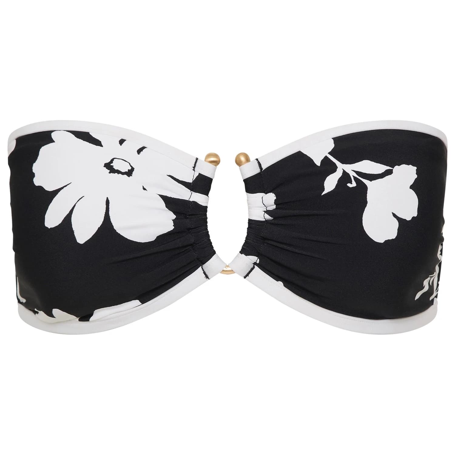 Дамско бикини горнище Seafolly Mayflower Ring Front Bandeau Bikini top - Black