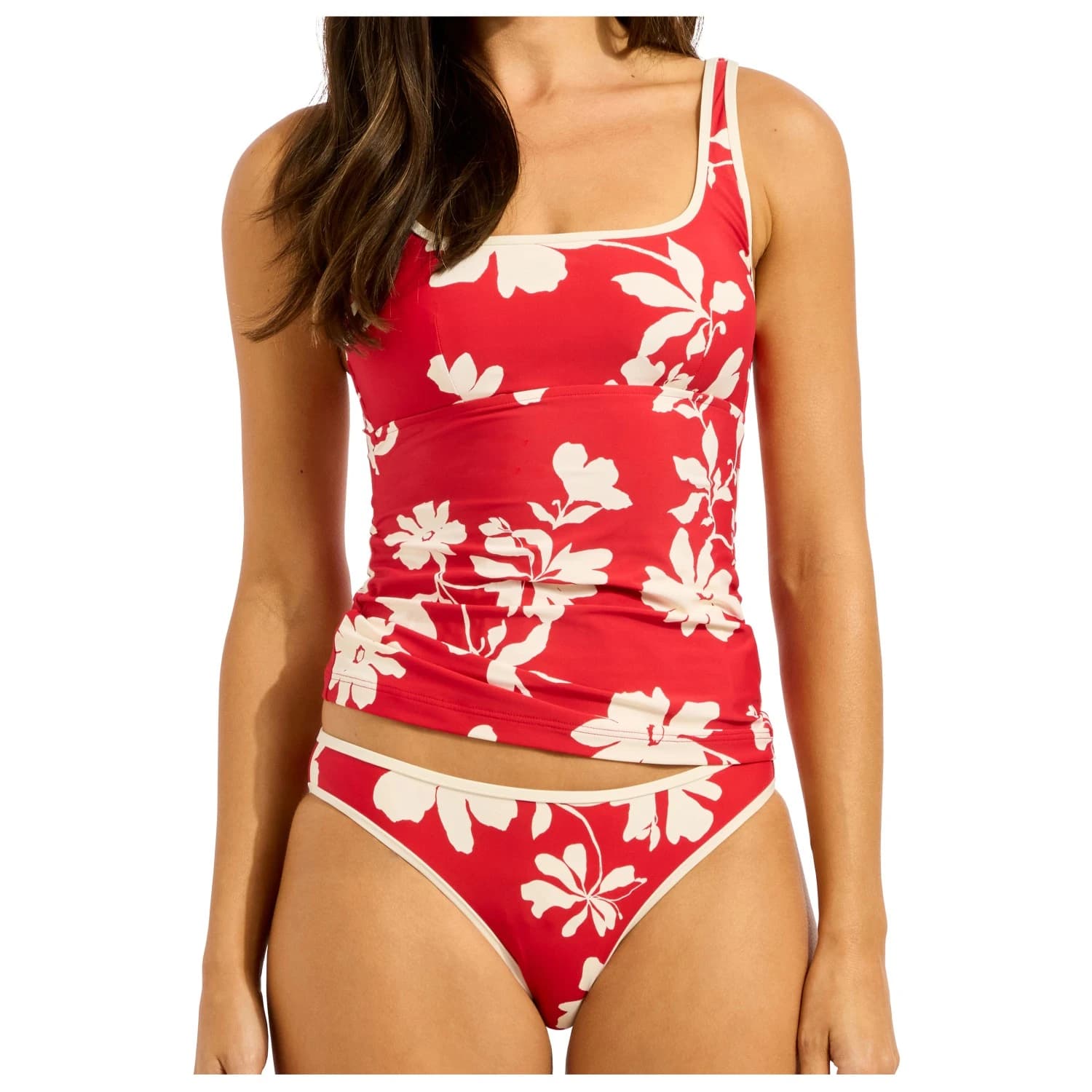 Дамски танкиен (бански) Seafolly Mayflower Square Neck Tankini - Cosmo Red