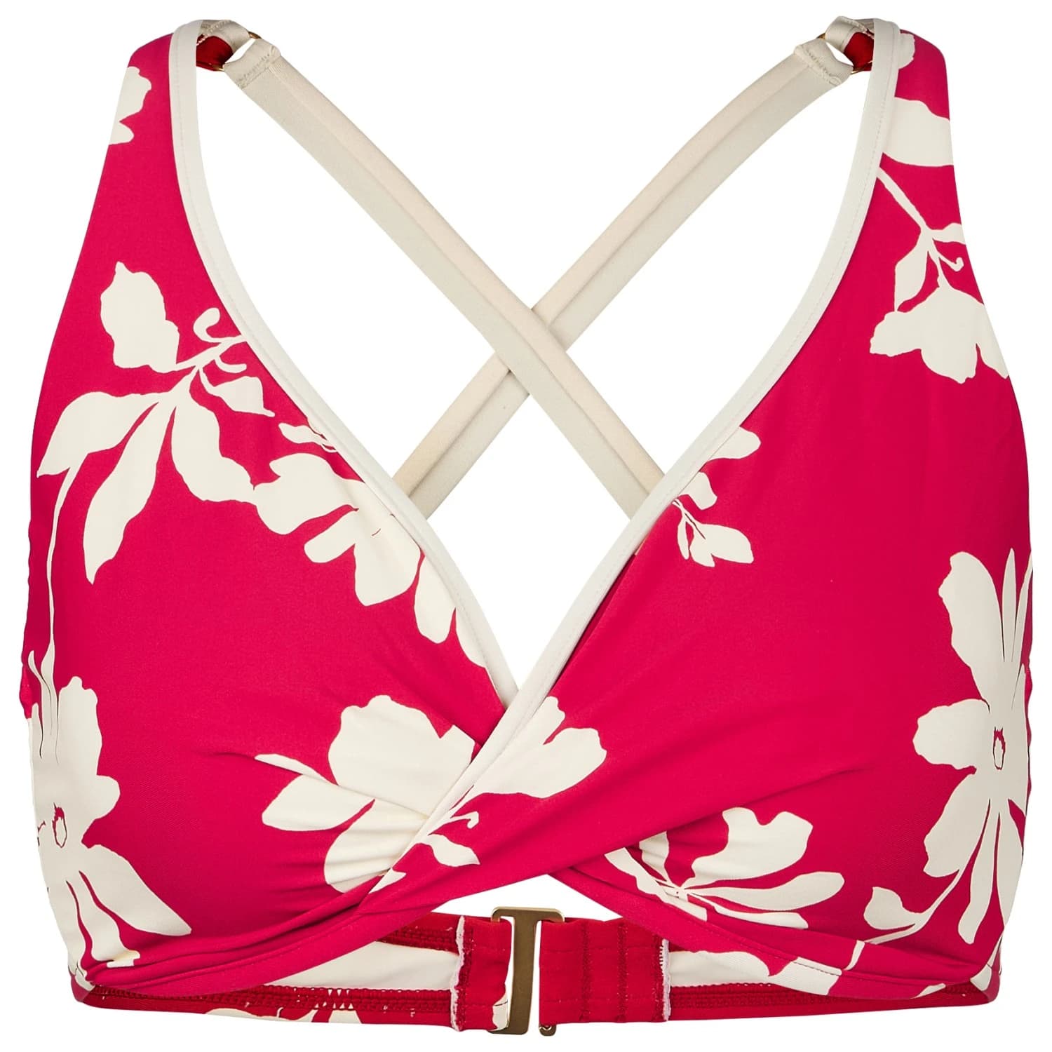 Дамско бикини горнище Seafolly Mayflower Wrap Front F Cup Bra Bikini top - Cosmo Red