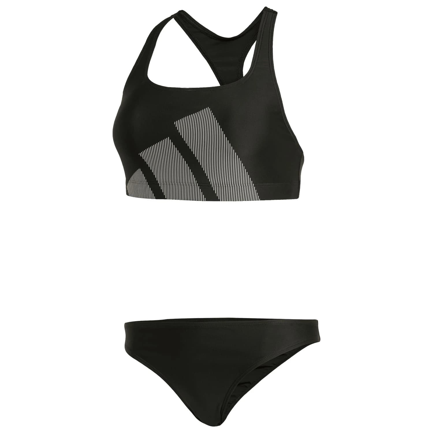 Дамски комплект бикини adidas Women's 3 Bar Logo Bikini Set Bikini - Black