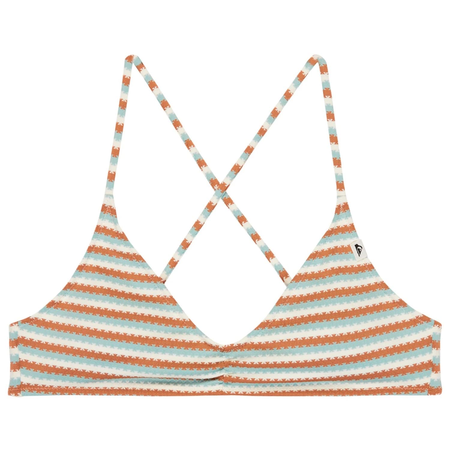 Дамско бикини горнище Quiksilver Women's Clickity Clack Top Bikini top - Tobacco Clickity Stripe