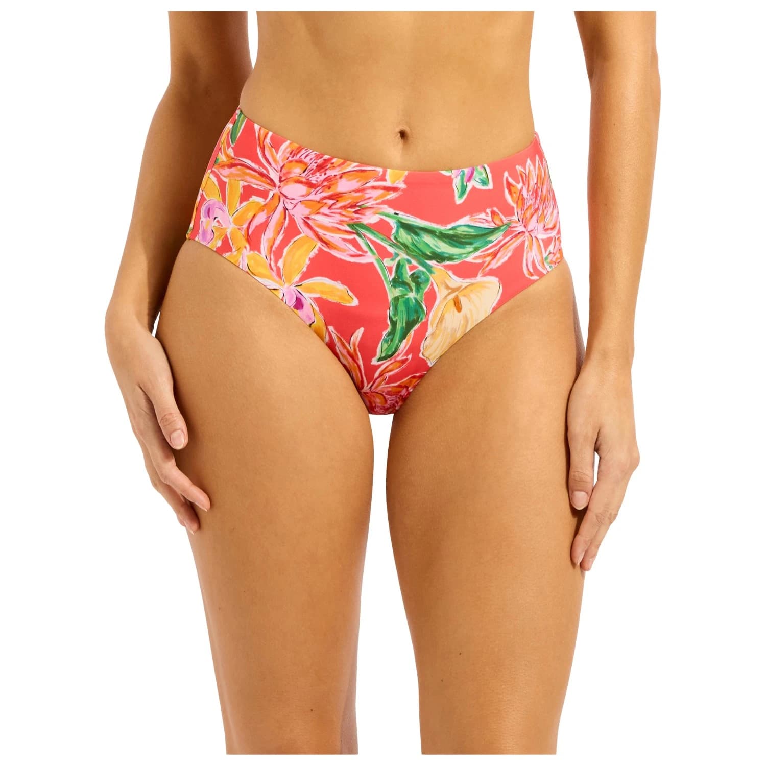 Дамско бикини долнище Seafolly Women's Hothouseflowers High Waisted Pant Bikini bottom - Summer Melon