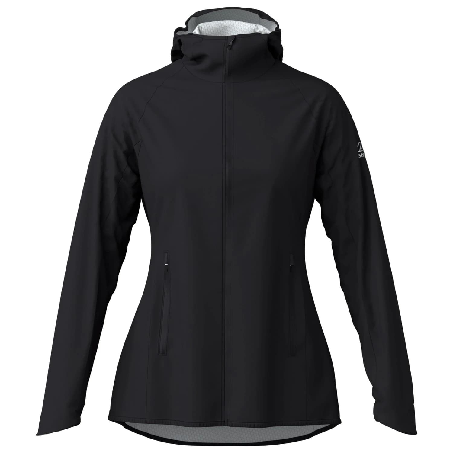 Дамско водоустойчиво яке за колоездене Löffler Women's Hooded Jacket WPM Pocket Cycling jacket - Black