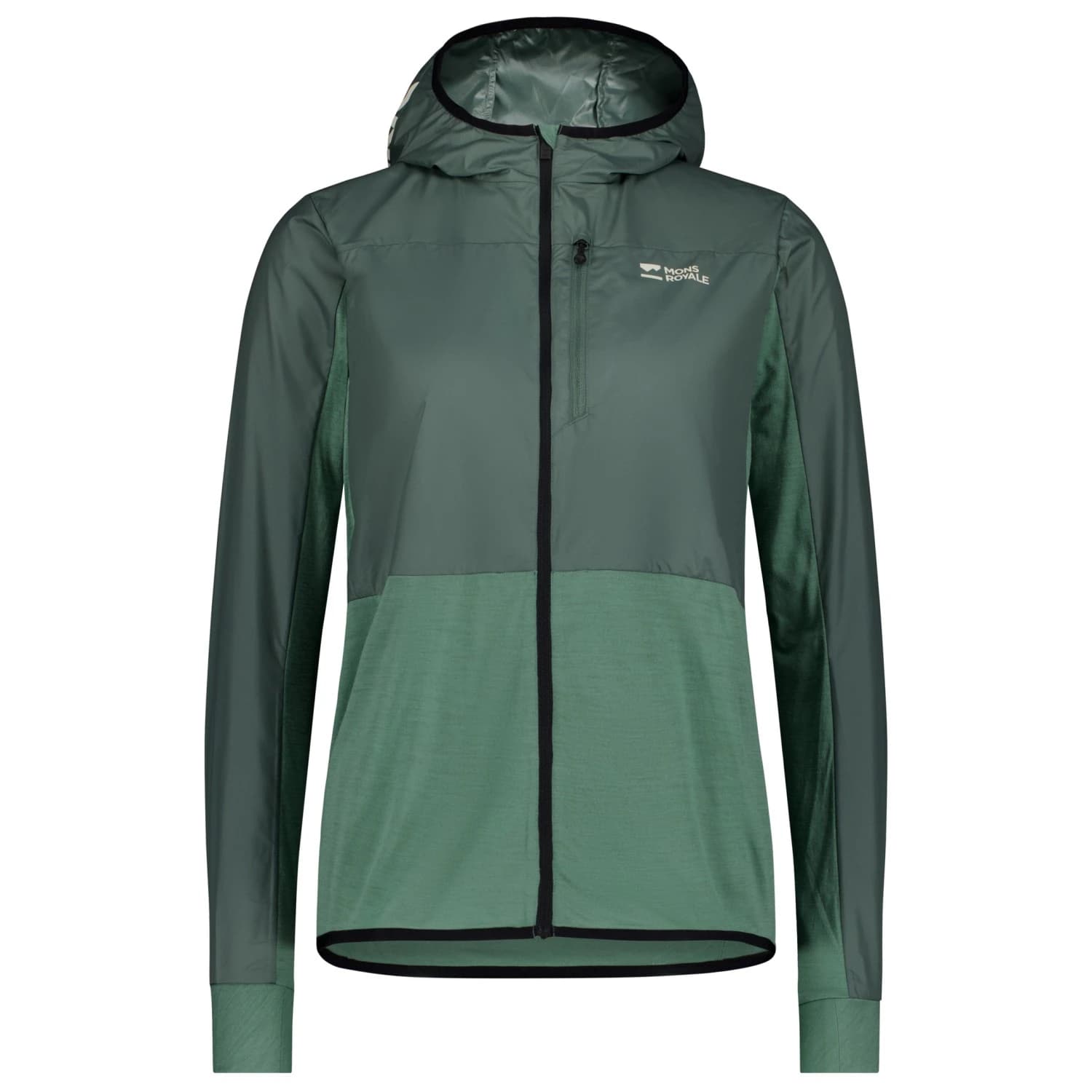 Дамско ветрозащитно яке за колоездене Mons Royale Women's Diversion Merino Wind Jacket Cycling jacket - Thyme / Cypress