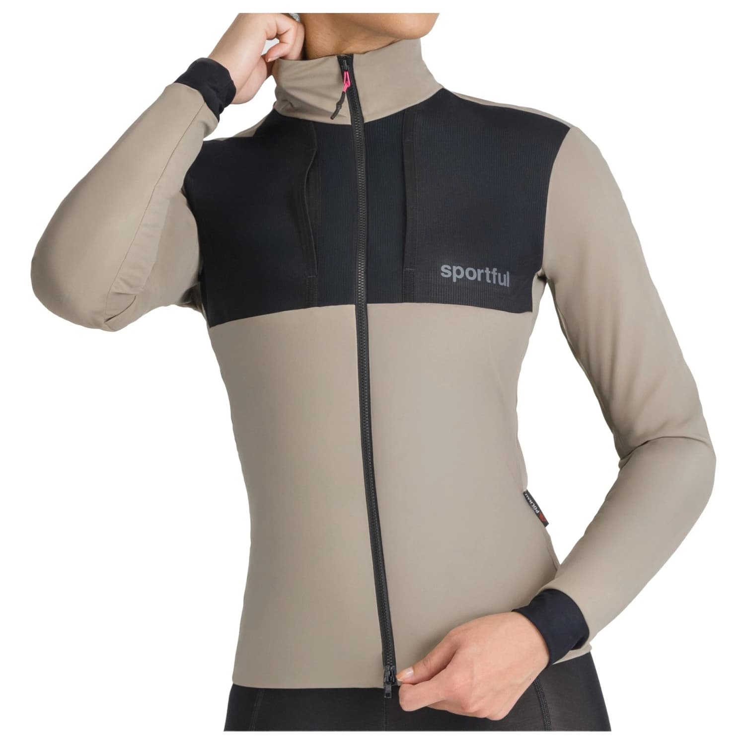 Дамско термо яке за колоездене Sportful Women's Supergiara 2 Jacket Cycling jacket - Beige