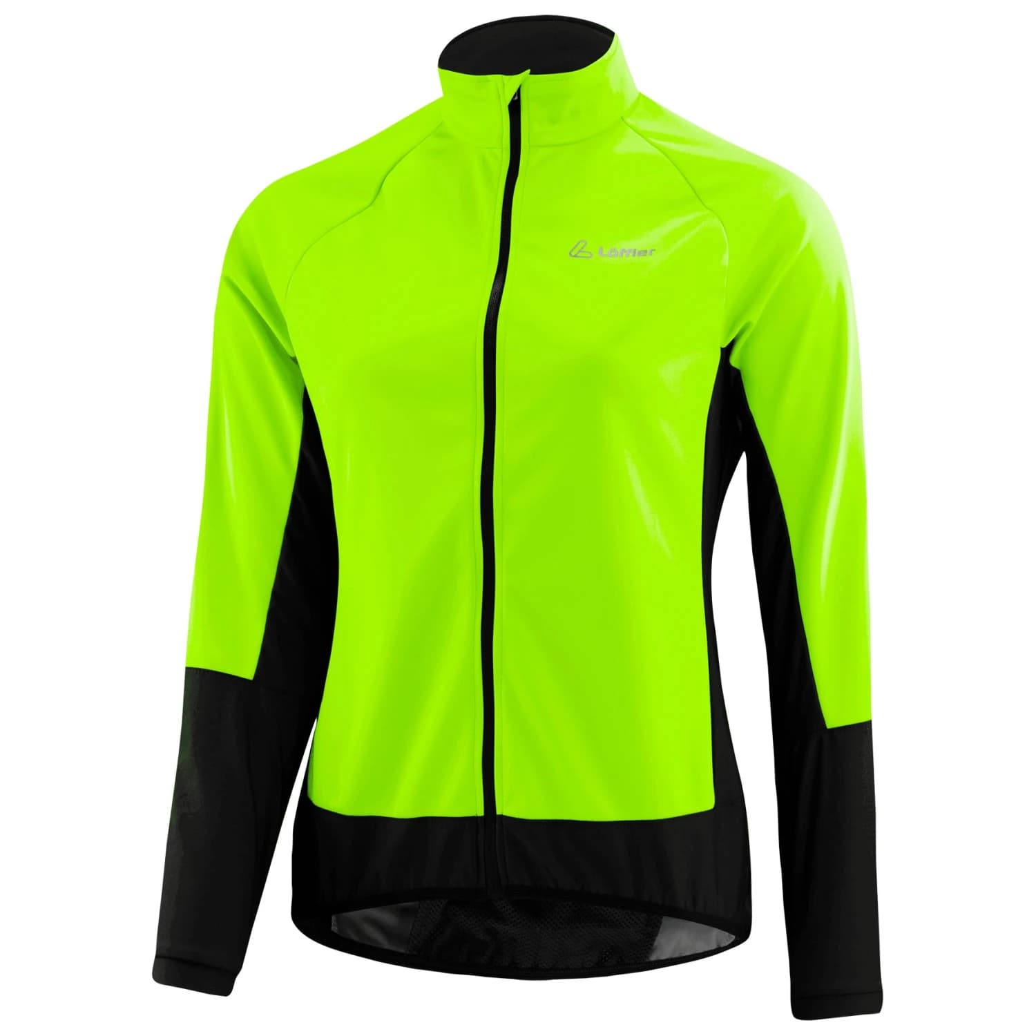 Дамско термо яке за колоездене Löffler Women's Bike Jacket Alpha Airblocc Light Cycling jacket - Neon Yellow
