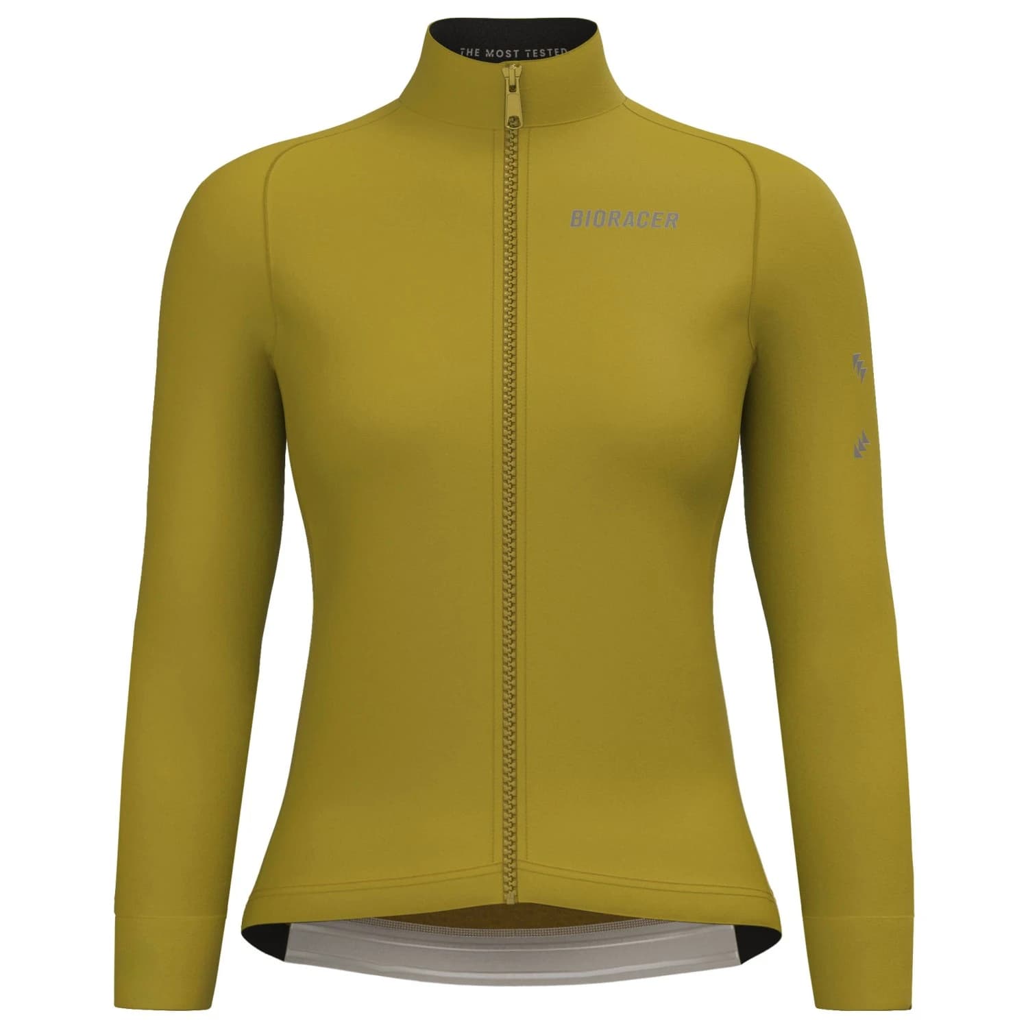 Дамско термо яке за колоездене Bioracer Women's Tempest Jacket Cycling jacket - Green Curry