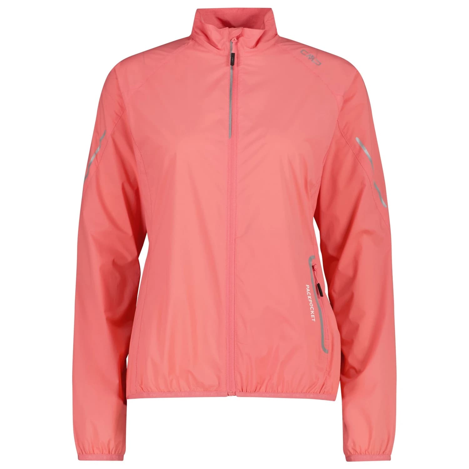 Дамско ветрозащитно яке за колоездене CMP Women's Jacket Reflective Cycling jacket - Coral