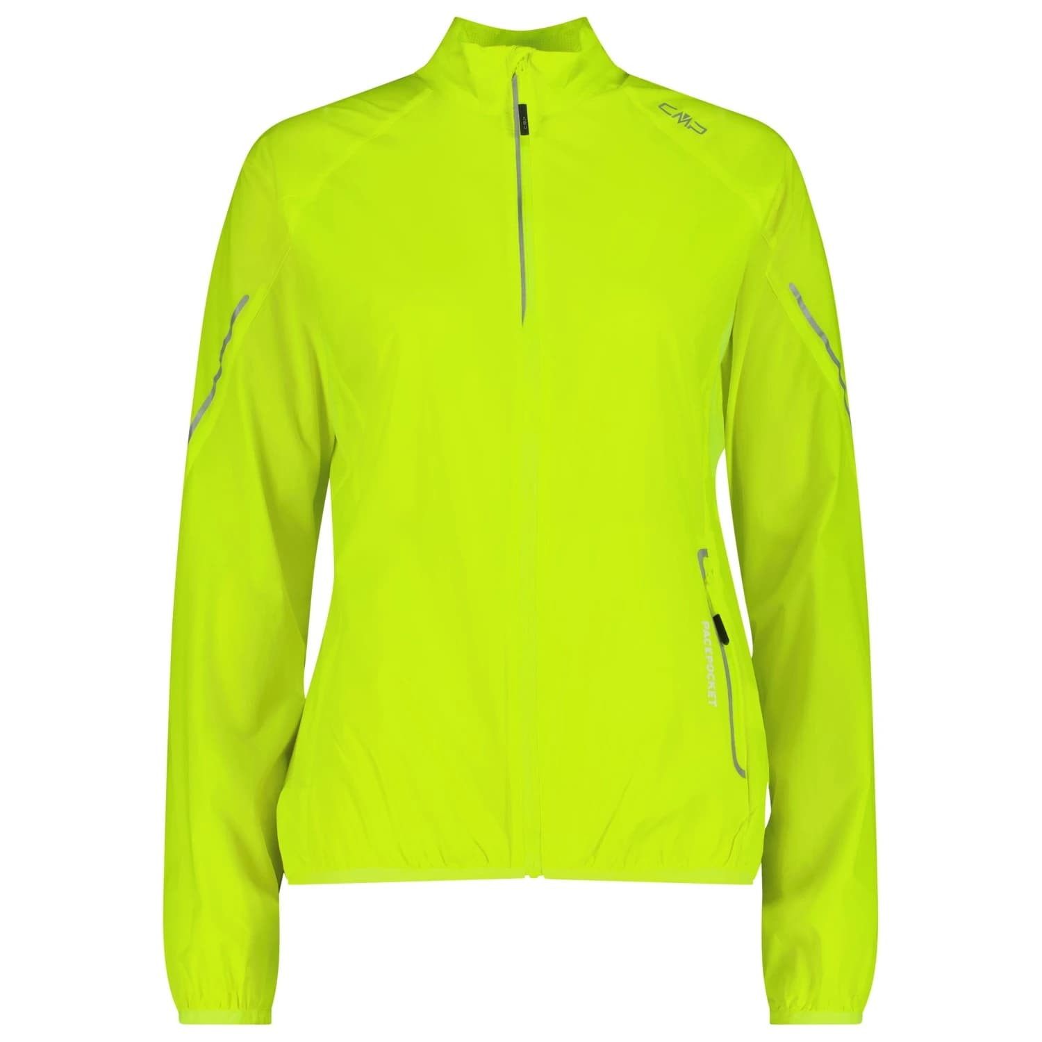 Дамско ветрозащитно яке за колоездене CMP Women's Jacket Reflective Cycling jacket - Yellow Fluo