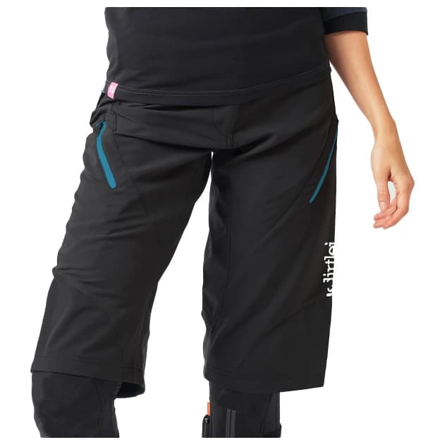Дамски шорти за колоездене dirtlej Women's Trailscout Summer Cycling bottoms - Black / Turq