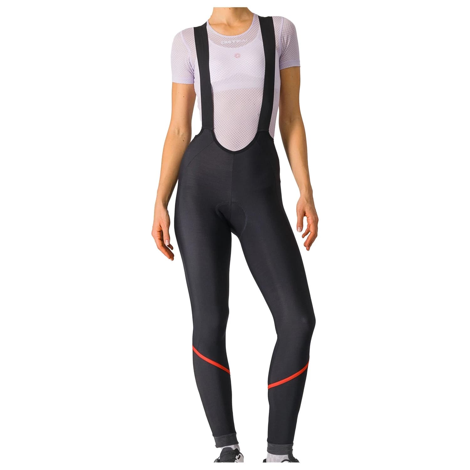 Клин за колоездене Castelli Women's Velocissima DT Bibtight Cycling bottoms - Black / Hibiscus