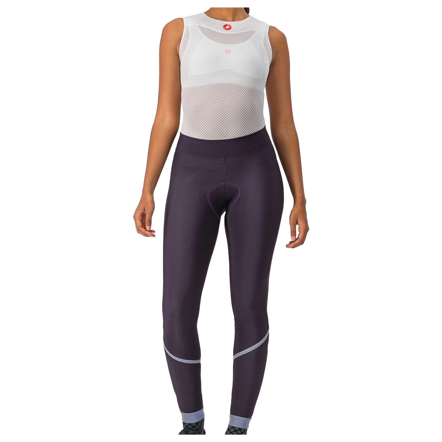 Дамски дълъг панталон за колоездене Castelli Women's Velocissima Thermal Tight Cycling bottoms - Dark Night Shade / Silver Reflex