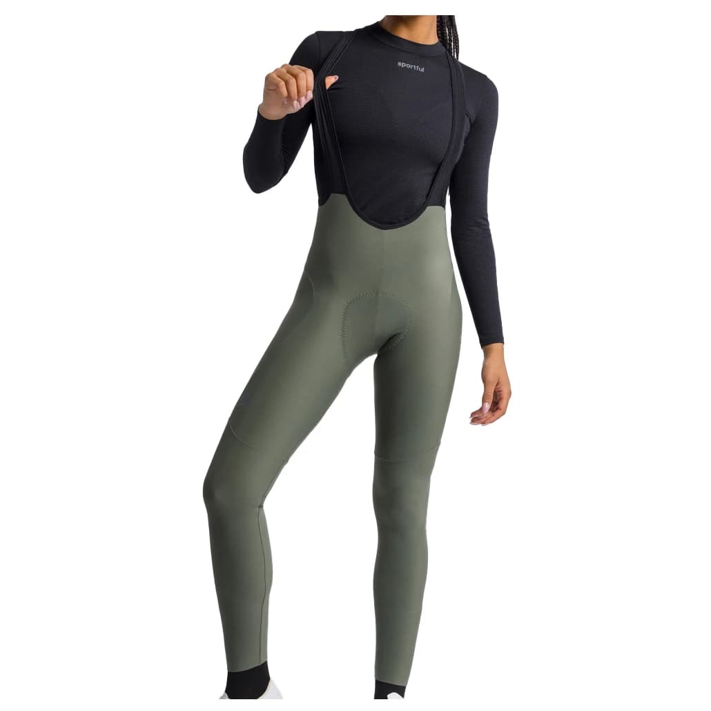Дамски клин за колоездене Sportful Women's Pulse Bibtight Cycling bottoms - Green Thyme
