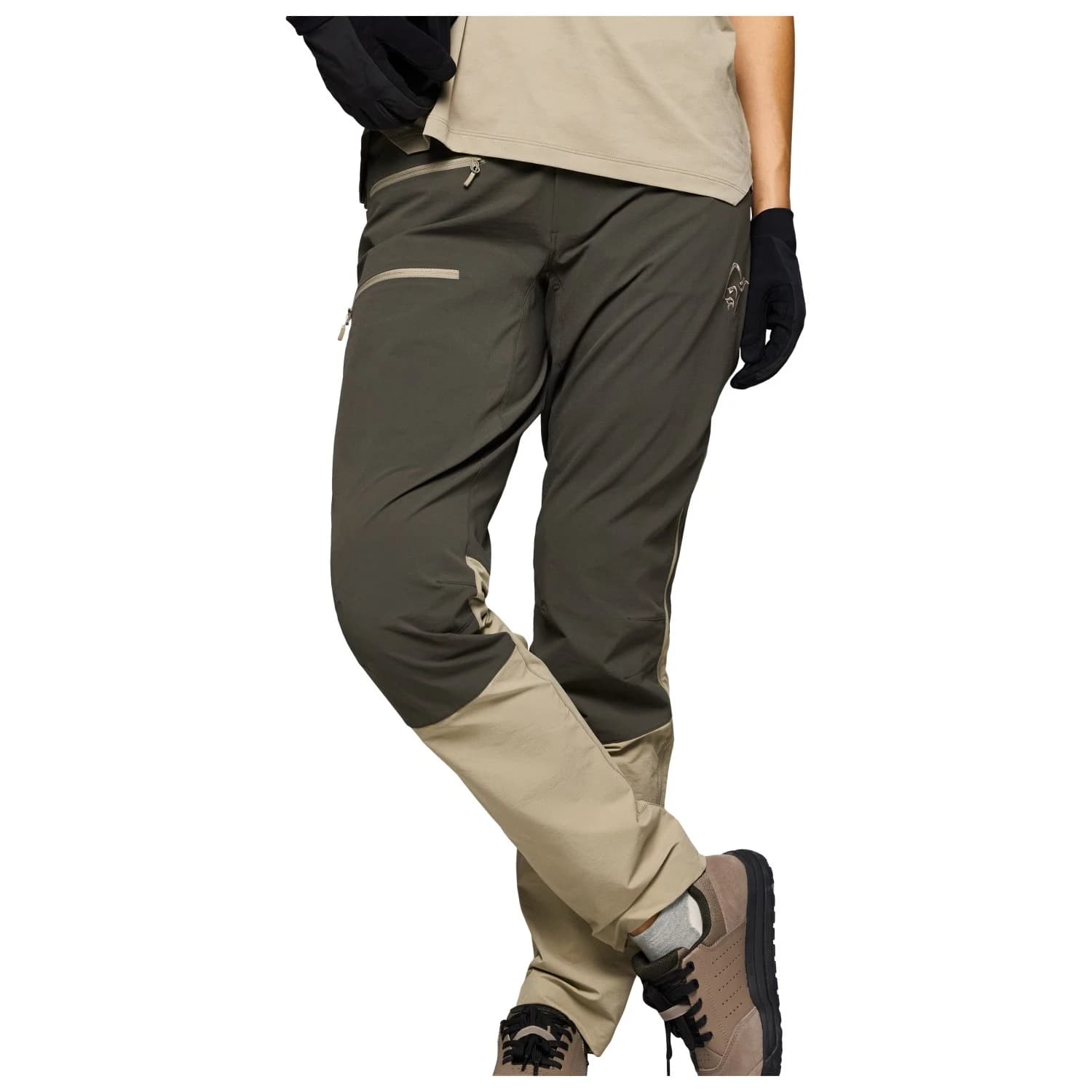 Дамски дълъг панталон за колоездене Norrøna Women's Fjørå Flex1 Pants Cycling bottoms - Beluga / Winter Twig
