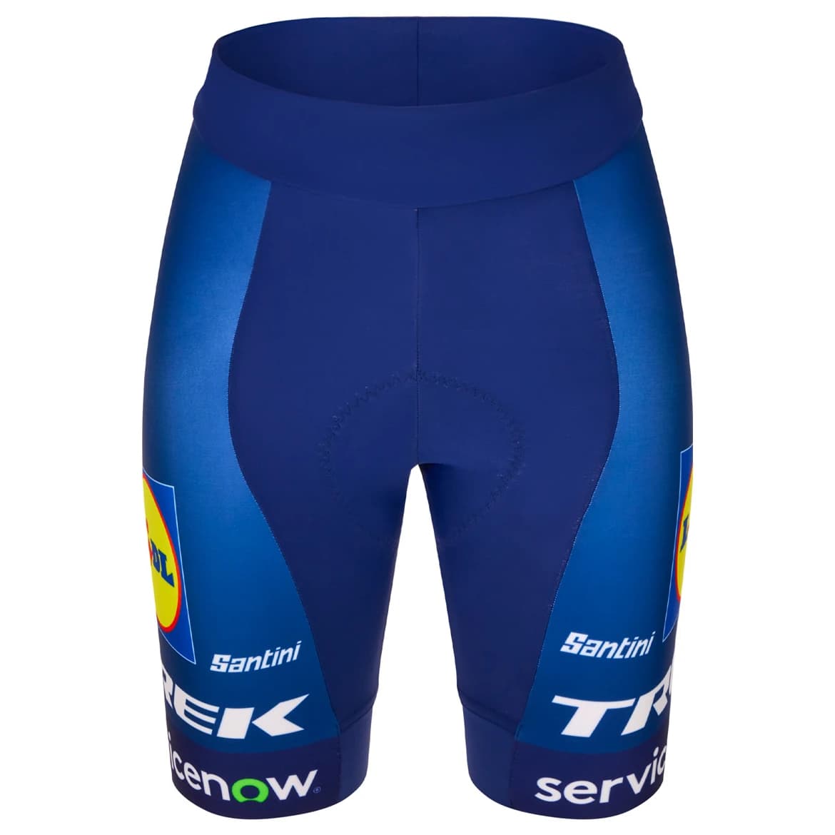Дамски шорти за колоездене Santini Women's Lidl Trek Shorts Cycling bottoms - Marine