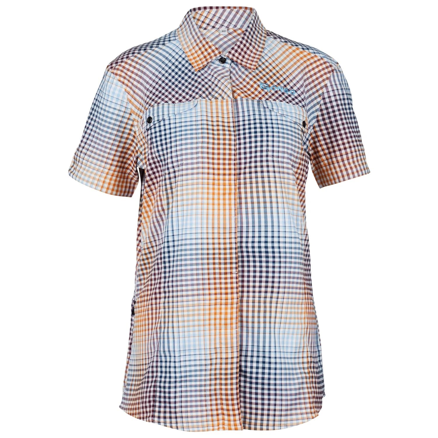 Дамска фланелка с къс ръкав за колоездене Gonso Women's Arenda Cycling jersey - Insignia Check