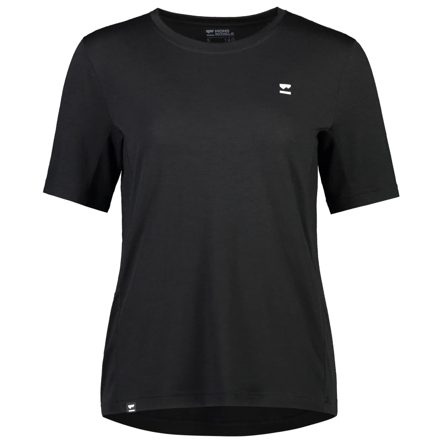 Дамска фланелка с къс ръкав за колоездене Mons Royale Women's Tarn Merino Shift Tee Cycling jersey - Black II