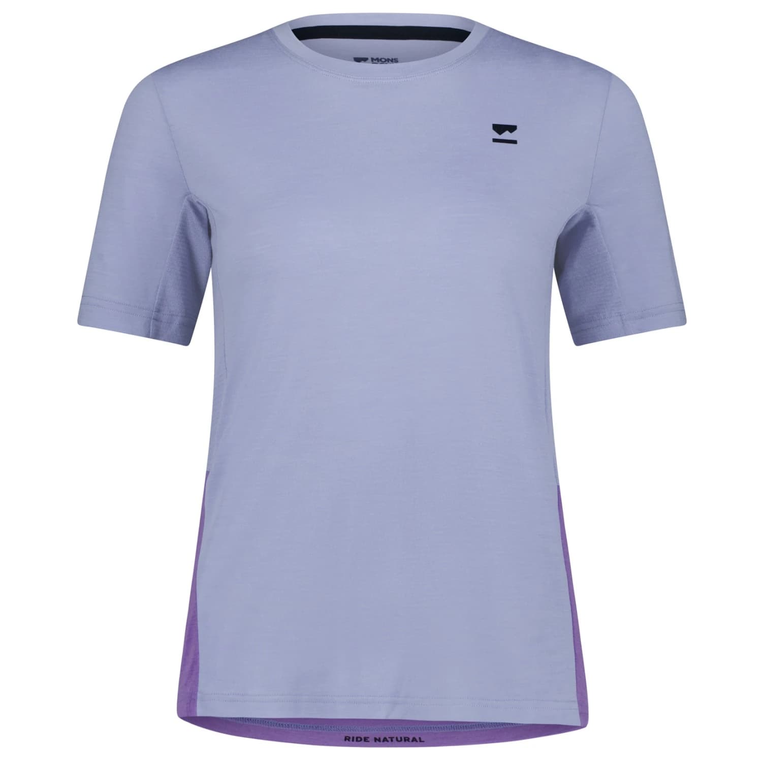 Дамска фланелка с къс ръкав за колоездене Mons Royale Women's Tarn Merino Shift Tee Cycling jersey - Skyline / Bloom