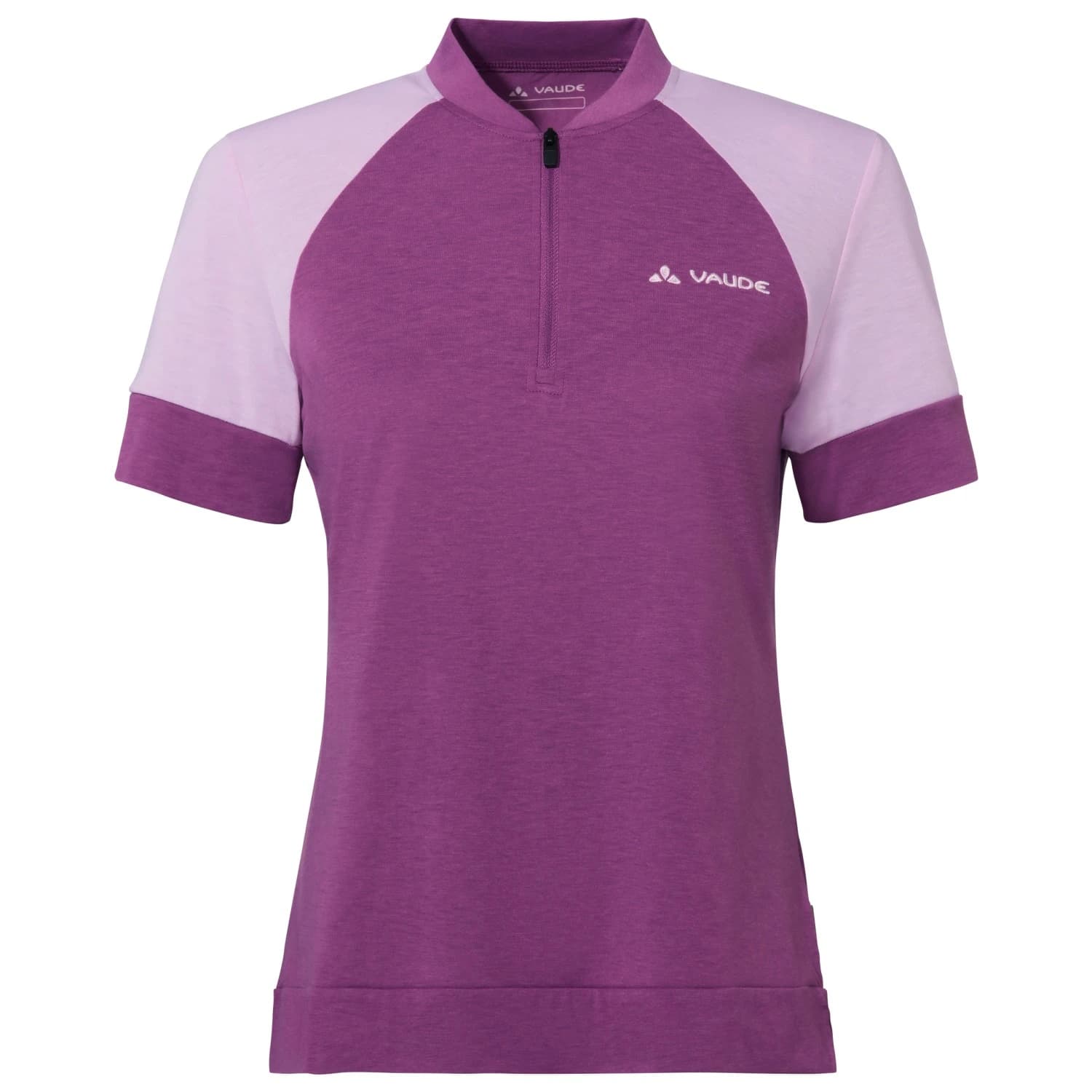 Дамска фланелка с къс ръкав за колоездене Vaude Women's Altissimo Q-Zip Shirt Cycling jersey - Magenta