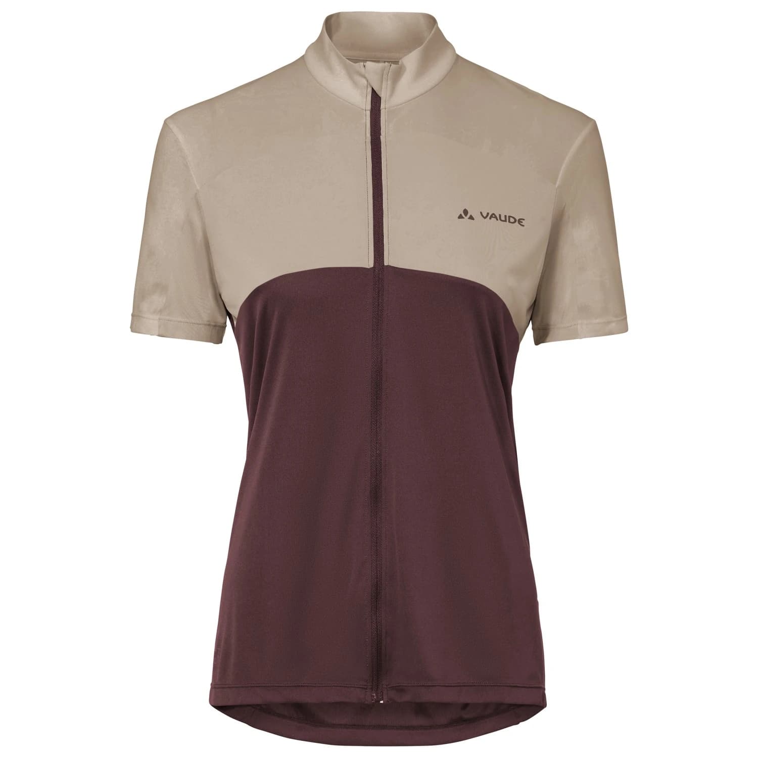 Дамска фланелка с къс ръкав за колоездене Vaude Women's Matera Full Zip Tricot Cycling jersey - Dark Oak