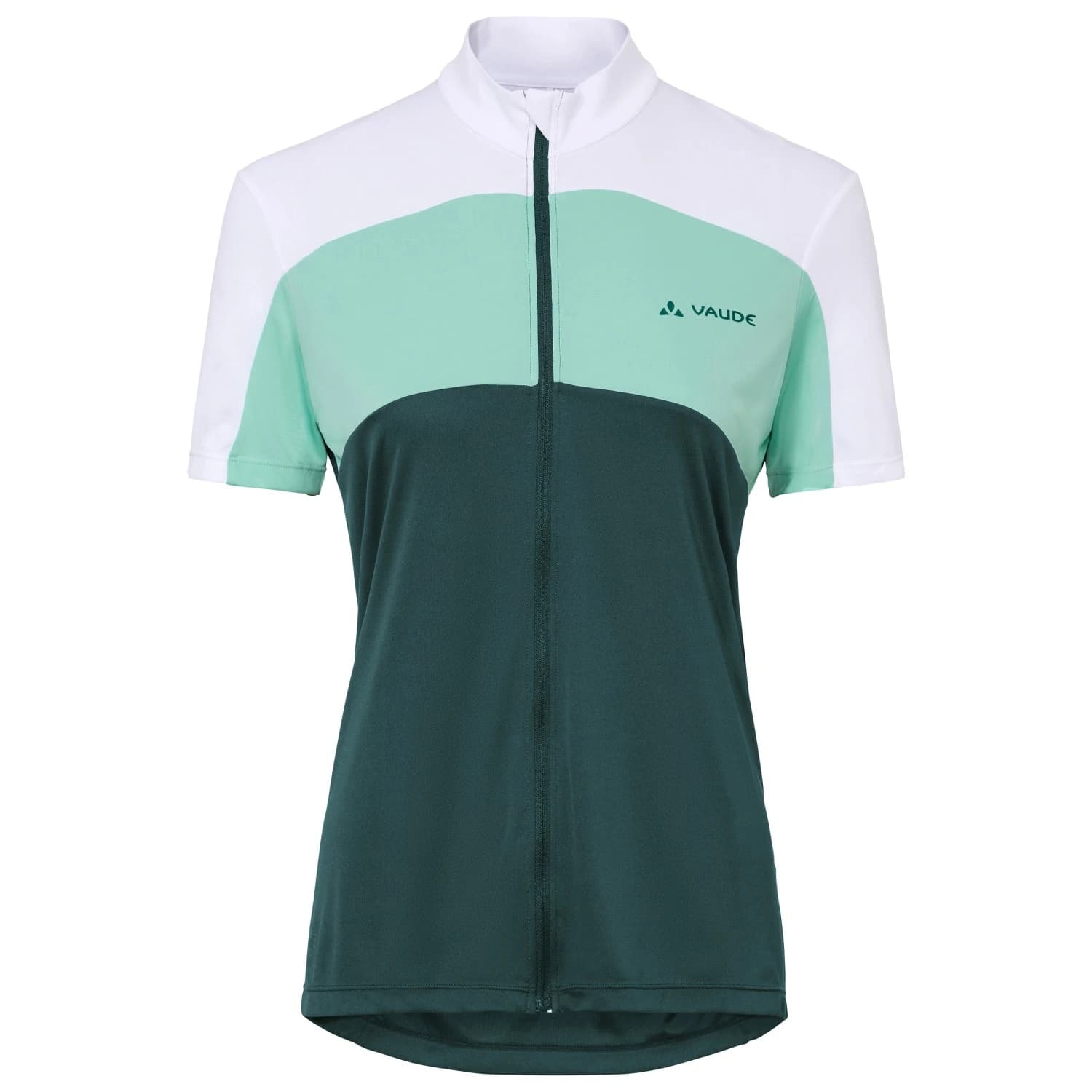 Дамска фланелка с къс ръкав за колоездене Vaude Women's Matera Full Zip Tricot Cycling jersey - Deep Pond