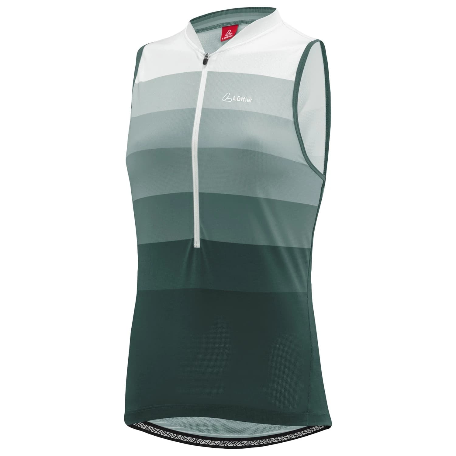 Дамски потник за колоездене Löffler Women's Bike Sleevless Jersey Halfzip Rainbow Cycling singlet - Forest