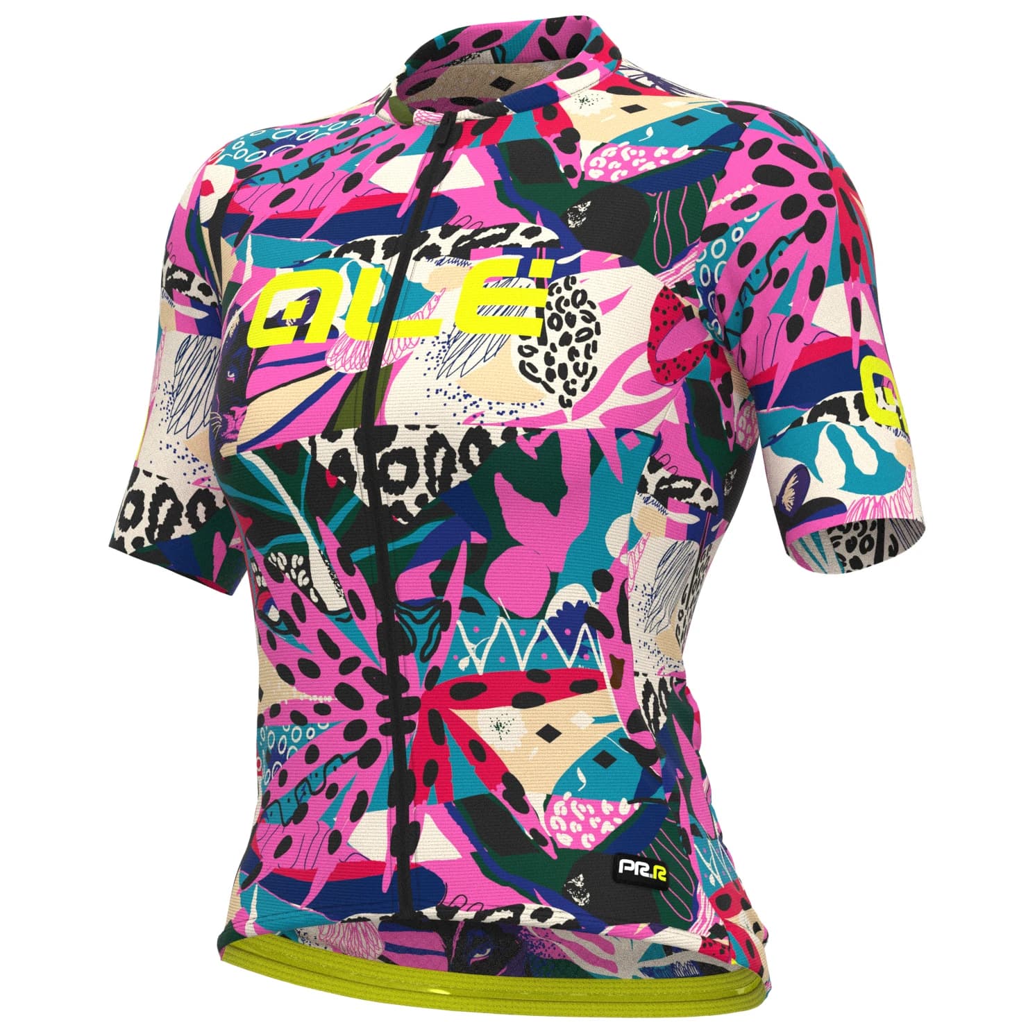 Дамска фланелка с къс ръкав за колоездене Alé Women's Kenya Jersey Cycling jersey - Fluo Pink