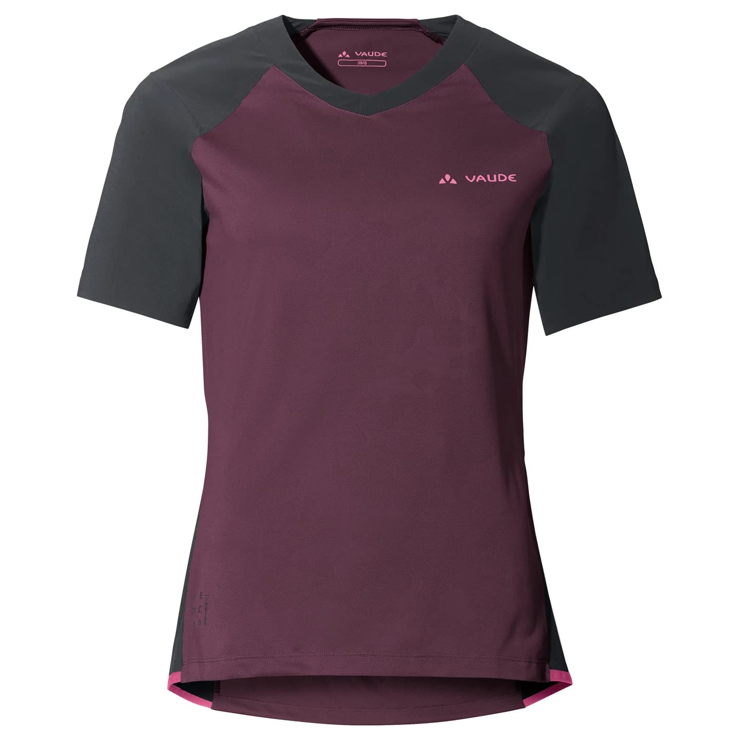 Дамска фланелка с къс ръкав за колоездене Vaude Women's Moab Pro Shirt Cycling jersey - Cassis