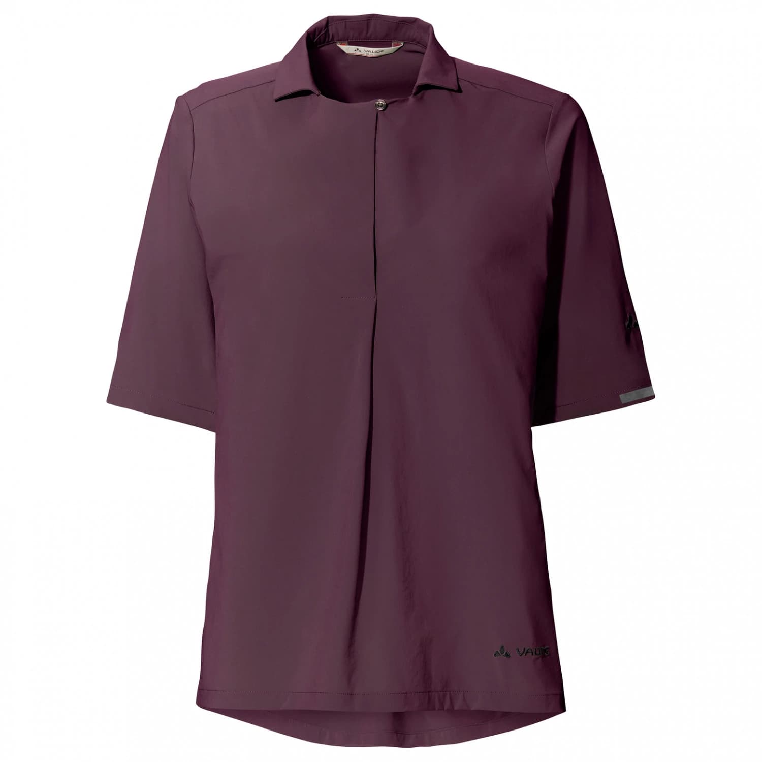 Дамска фланелка с къс ръкав за колоездене Vaude Women's Yaras Shirt T-shirt - Cassis