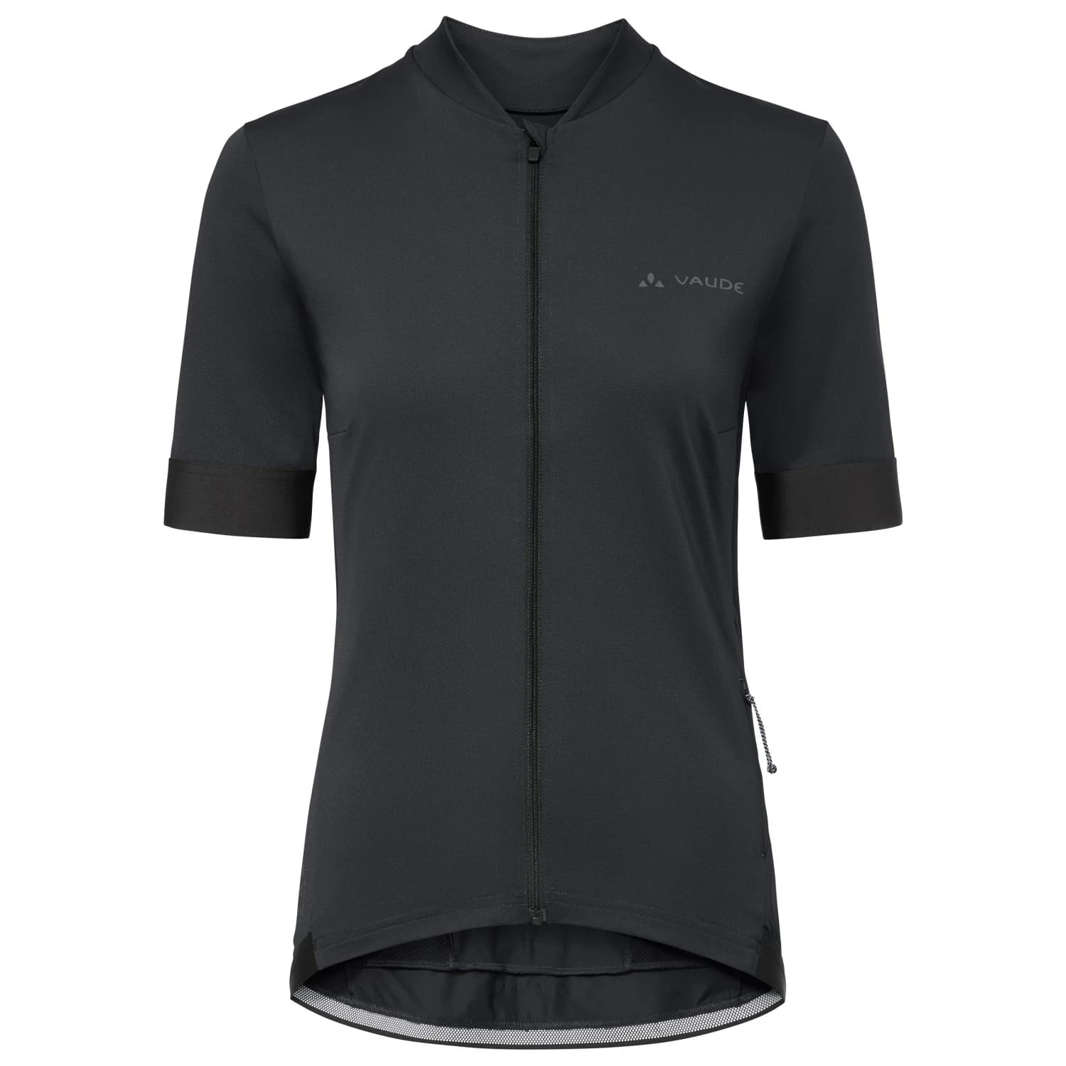 Дамска фланелка с къс ръкав за колоездене Vaude Women's Kuro Full-Zip Tricot II Cycling jersey - Black