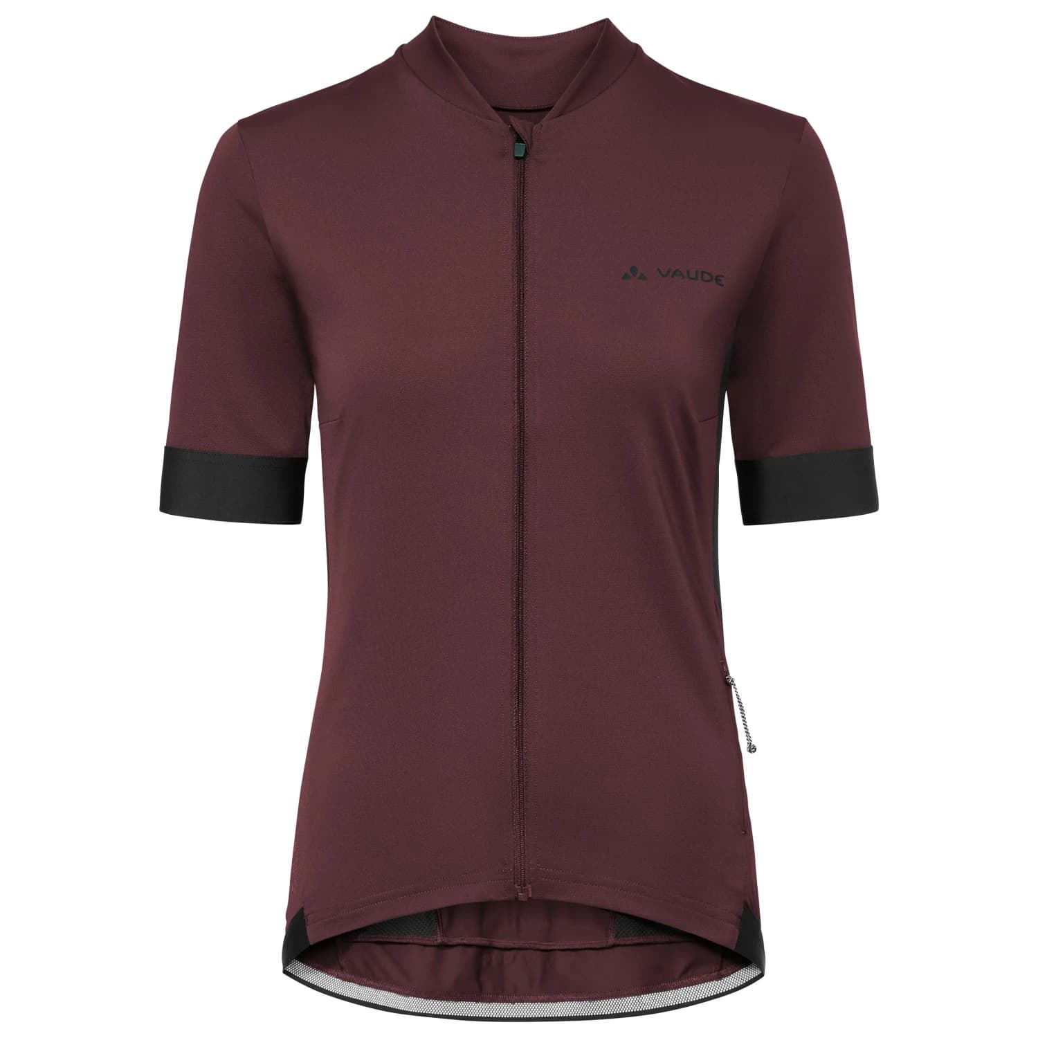 Дамска фланелка с къс ръкав за колоездене Vaude Women's Kuro Full-Zip Tricot II Cycling jersey - Dark Oak