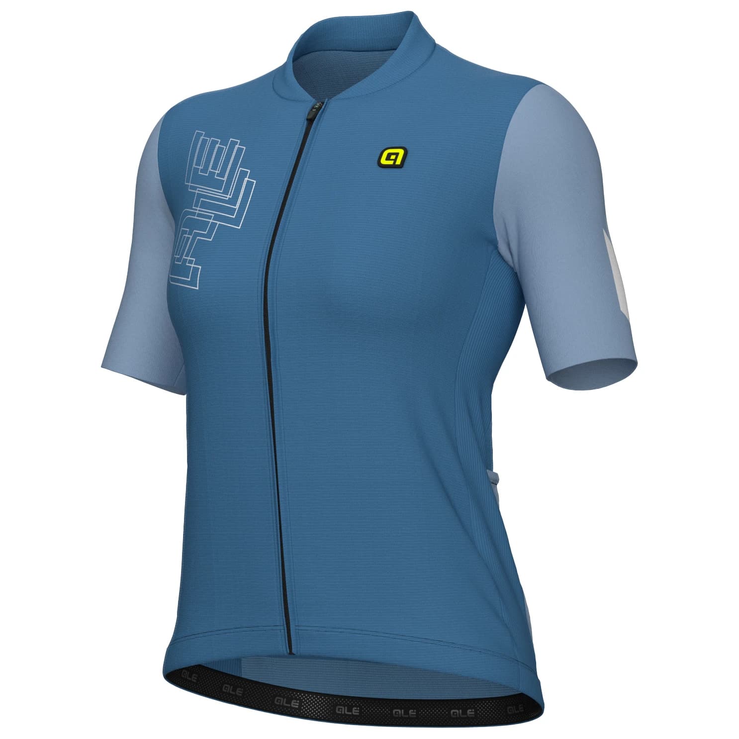 Дамска фланелка с къс ръкав за колоездене Alé Women's PR-E Follow Me S/S Jersey Cycling jersey - Denim