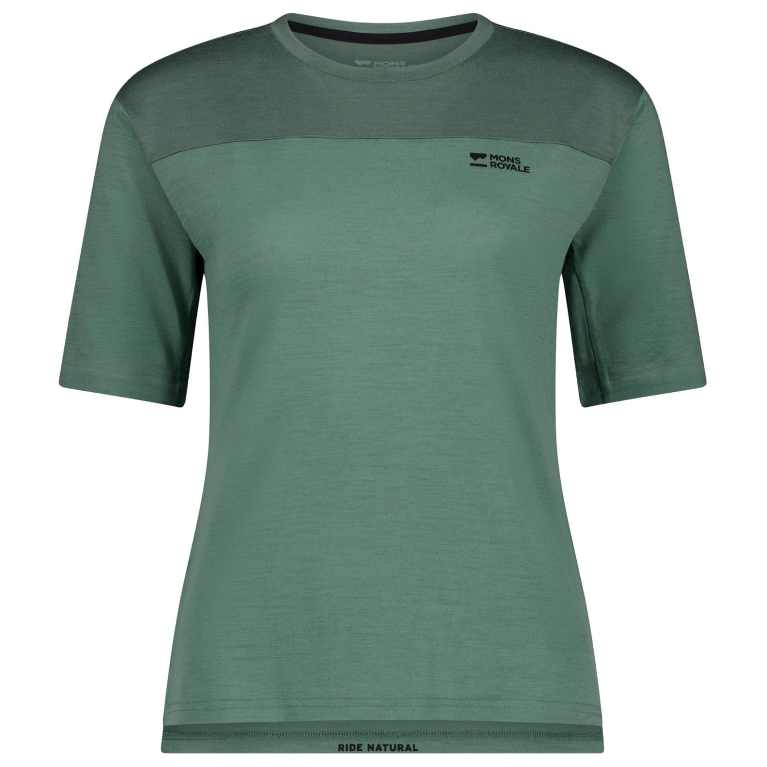Дамска фланелка с къс ръкав за колоездене Mons Royale Women's Diversion Merino Bike Jersey S/S Cycling jersey - Thyme / Cypress