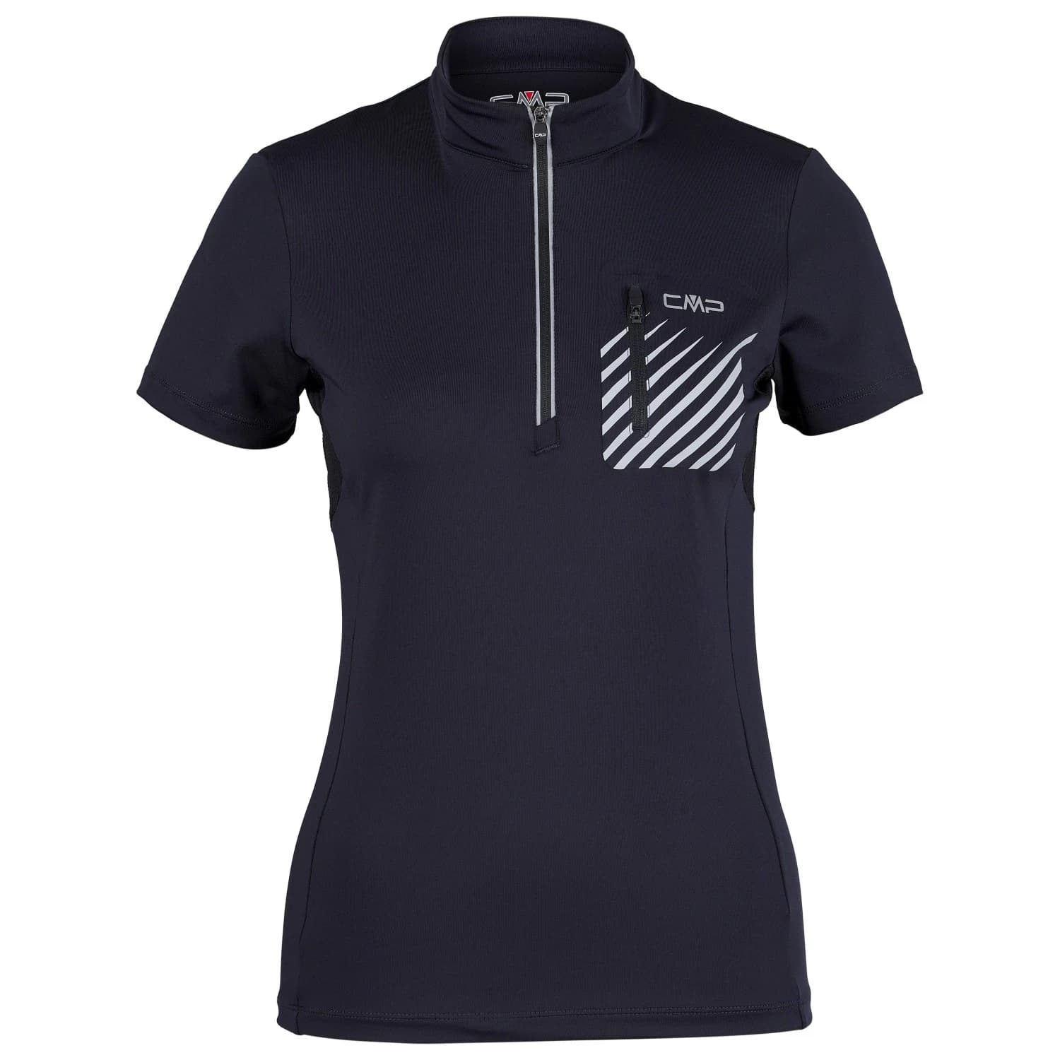 Дамска фланелка с къс ръкав за колоездене CMP Women's Breast Pocket T-Shirt Free Bike Cycling jersey - Antracite