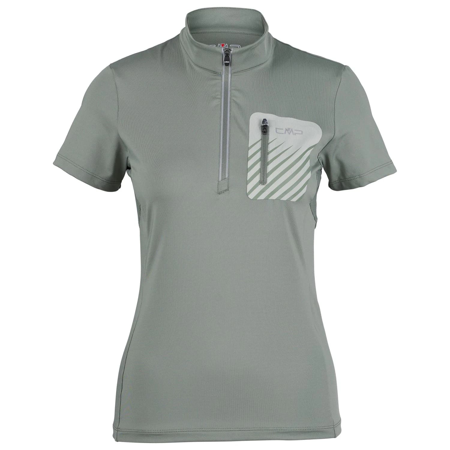 Дамска фланелка с къс ръкав за колоездене CMP Women's Breast Pocket T-Shirt Free Bike Cycling jersey - Avocado