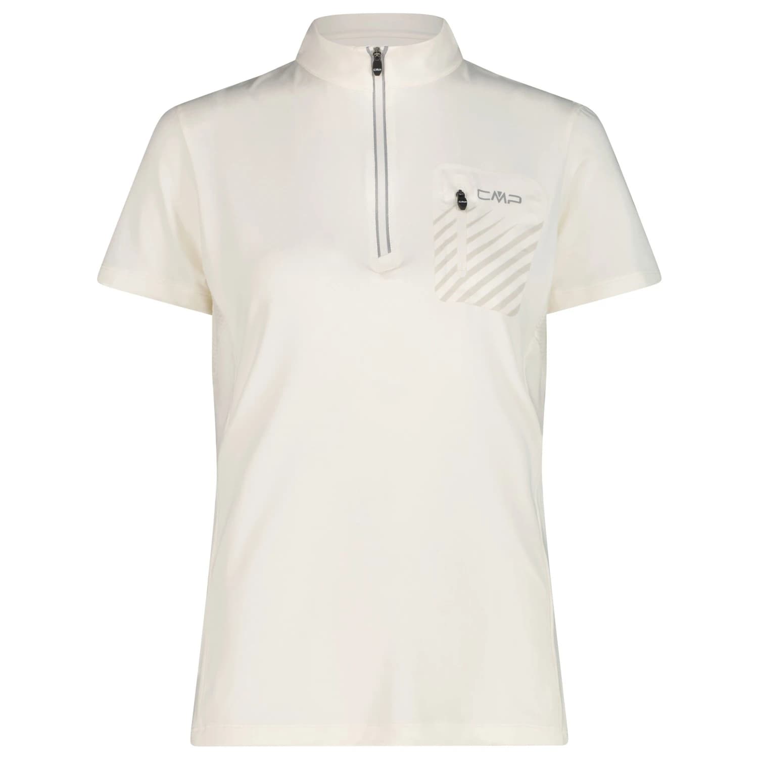 Дамска фланелка с къс ръкав за колоездене CMP Women's Breast Pocket T-Shirt Free Bike Cycling jersey - Offwhite