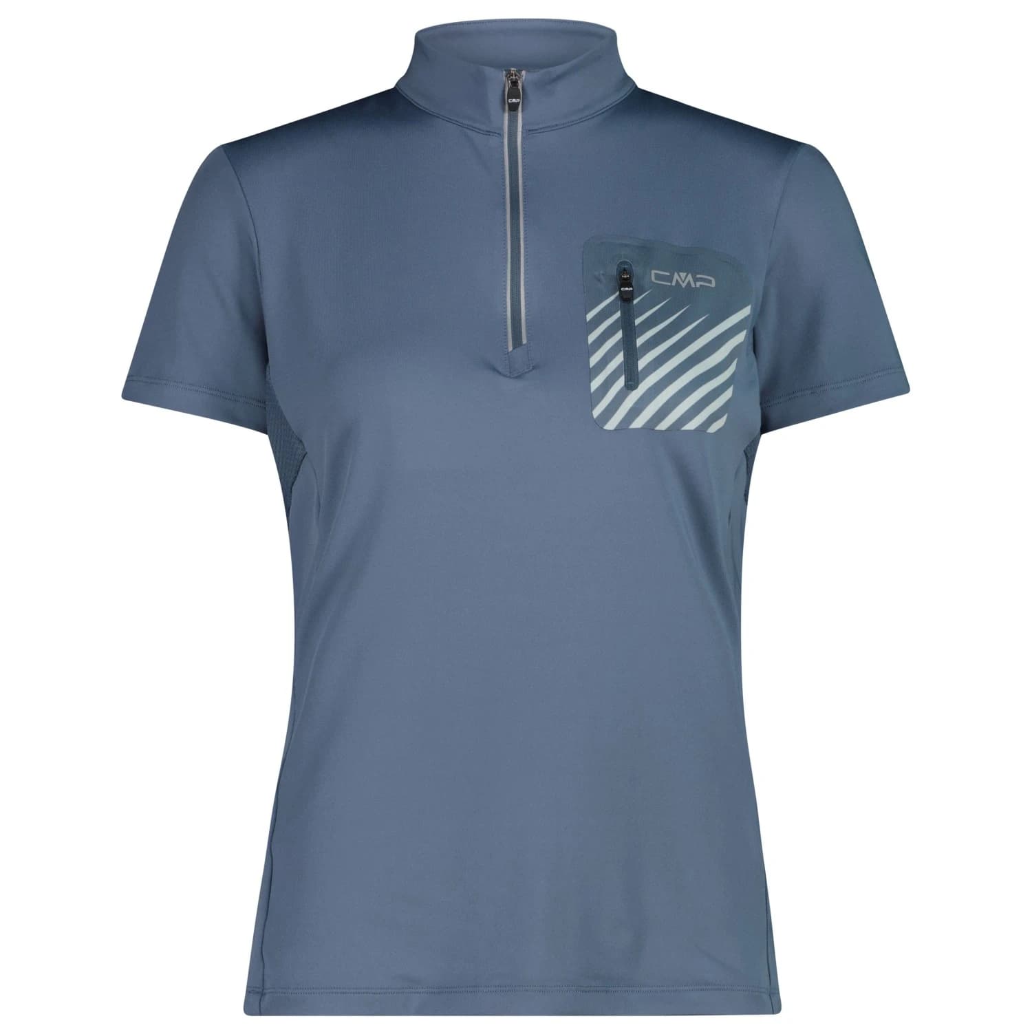 Дамска фланелка с къс ръкав за колоездене CMP Women's Breast Pocket T-Shirt Free Bike Cycling jersey - Space