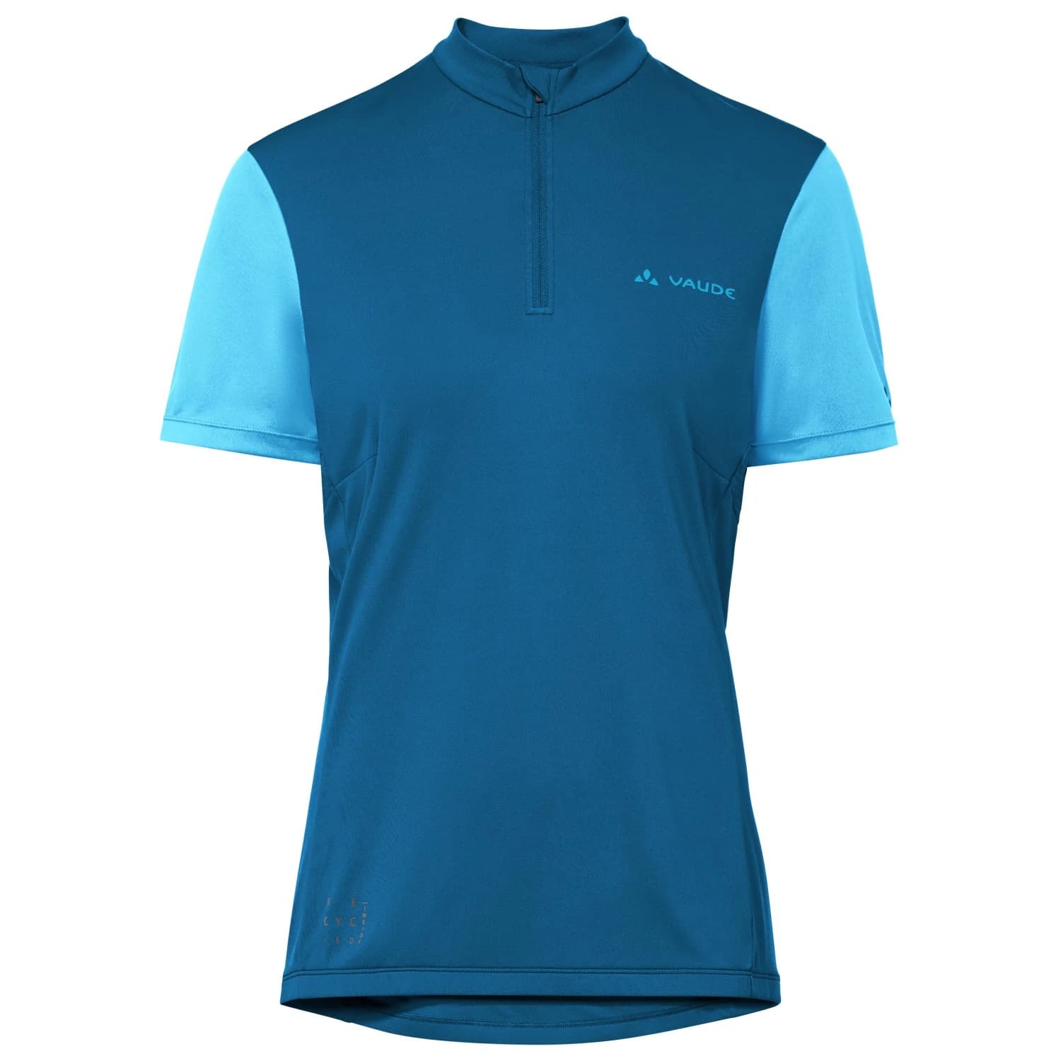 Дамска фланелка с къс ръкав за колоездене Vaude Women's Matera Half Zip Tricot Cycling jersey - Shore Blue