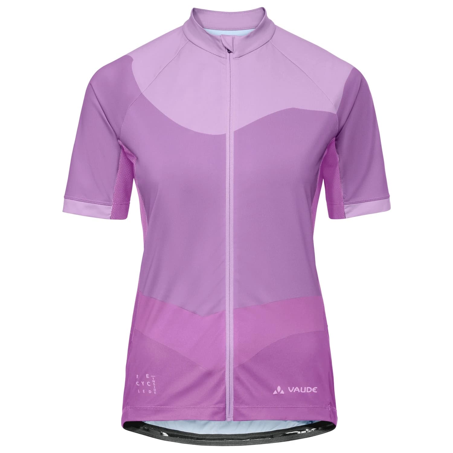 Дамска фланелка с къс ръкав за колоездене Vaude Women's Posta Full Zip Tricot III Cycling jersey - Raspberry