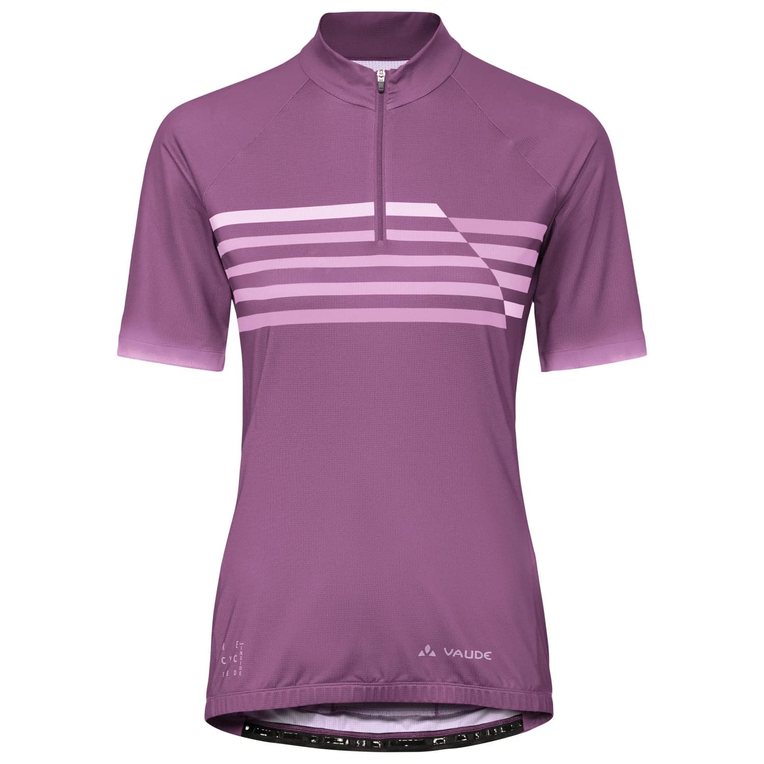 Дамска фланелка с къс ръкав за колоездене Vaude Women's Posta Half Zip Tricot II Cycling jersey - Magenta