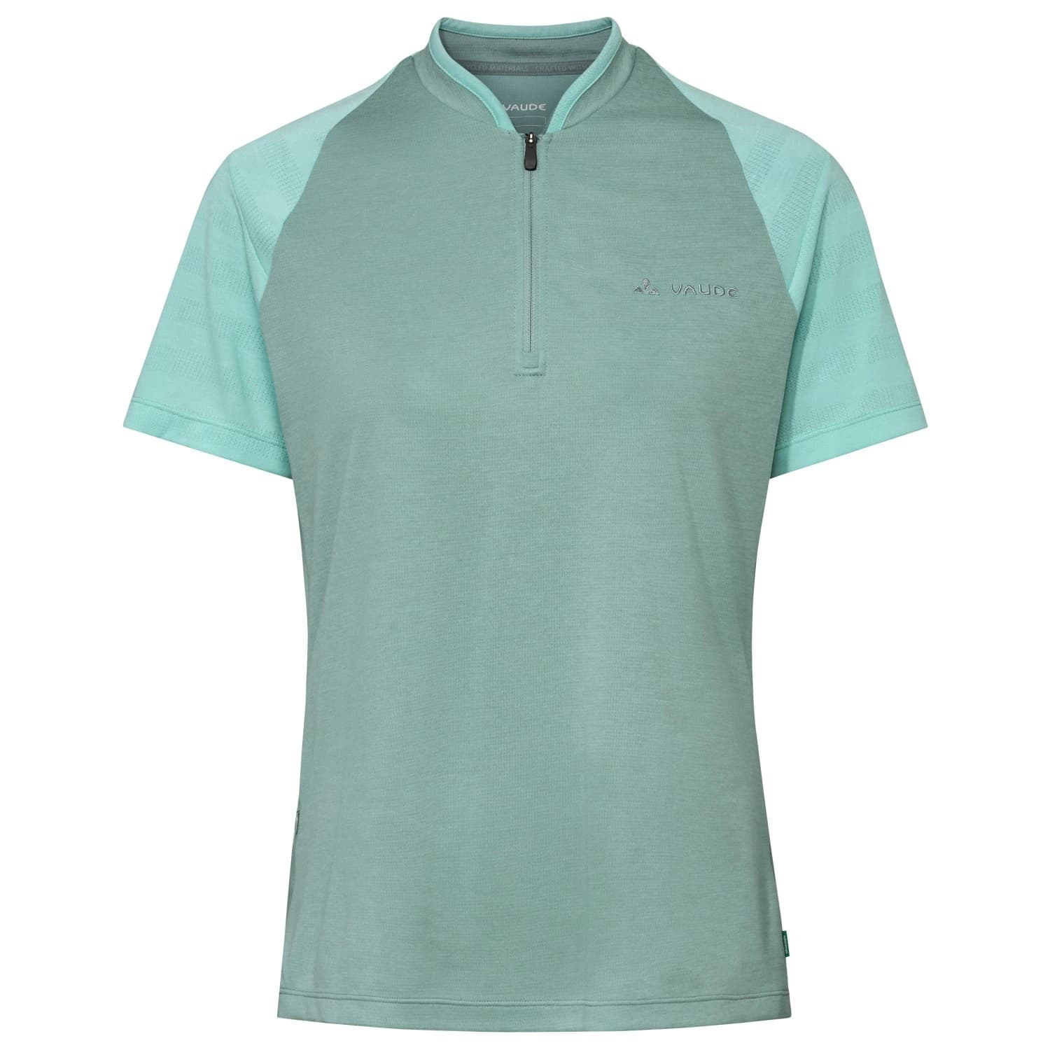 Дамска фланелка с къс ръкав за колоездене Vaude Women's Tamaro Half Zip Shirt IV Cycling jersey - Dusty Fern