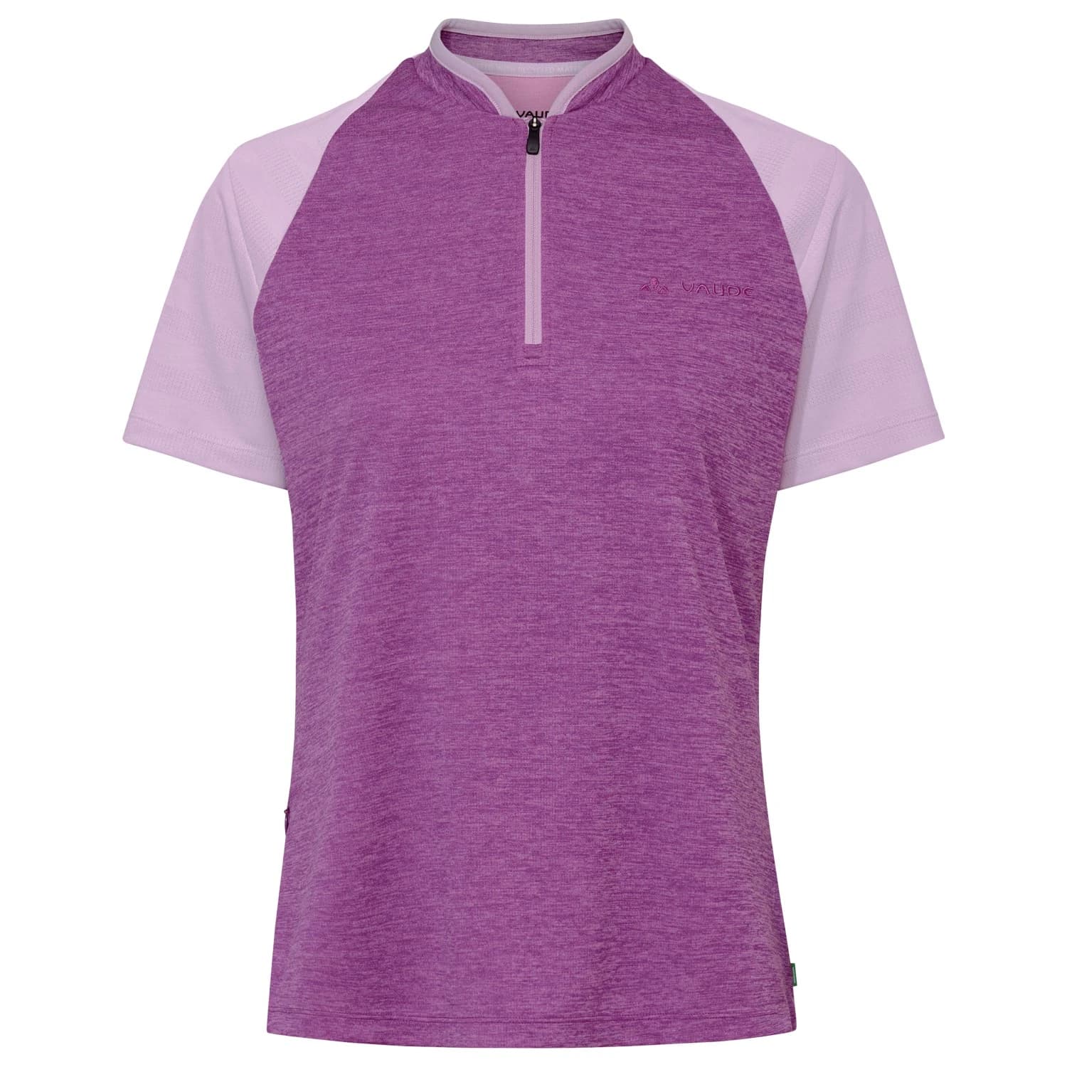 Дамска фланелка с къс ръкав за колоездене Vaude Women's Tamaro Half Zip Shirt IV Cycling jersey - Magenta