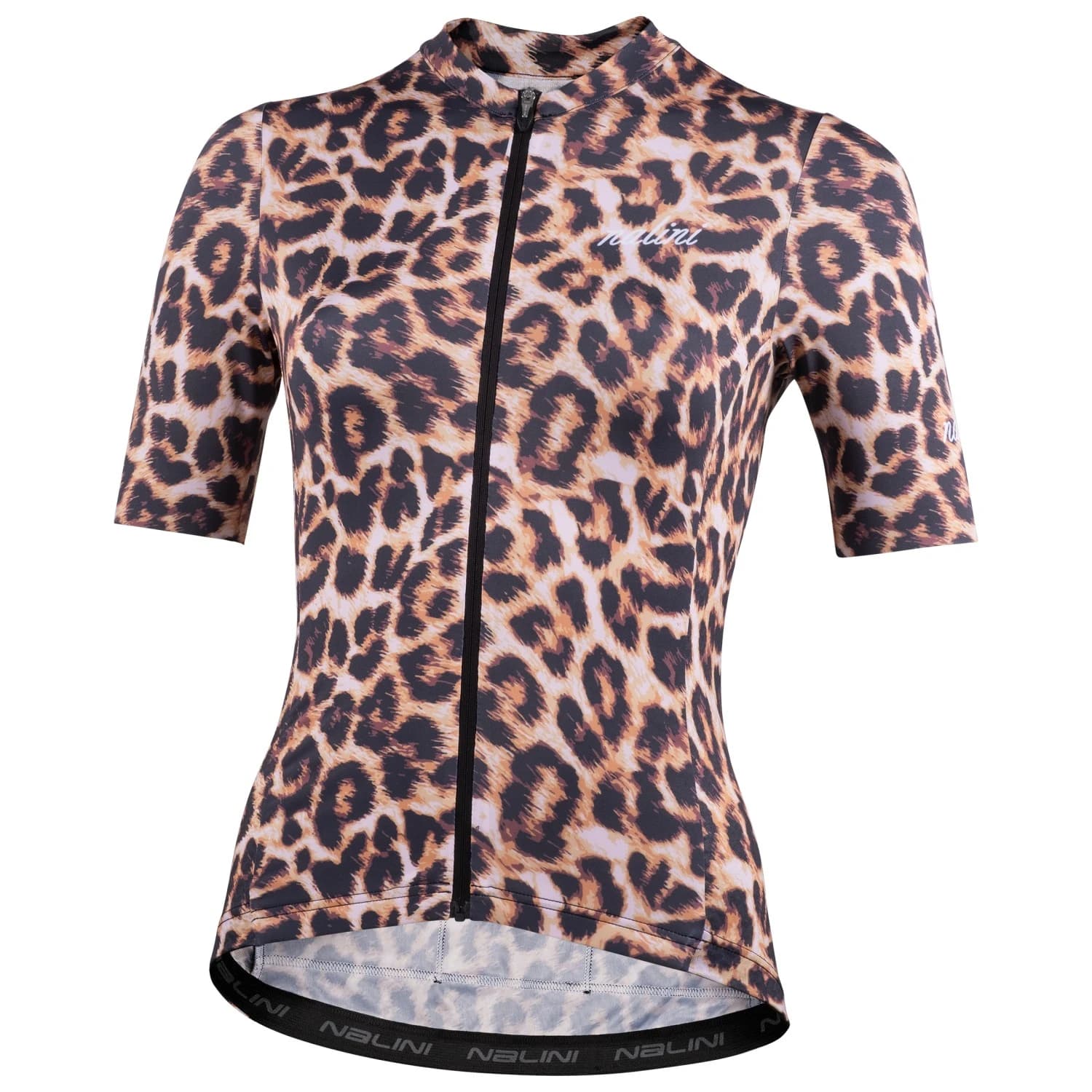 Дамска фланелка с къс ръкав за колоездене Nalini Women's Animal Jersey Cycling jersey - Leopard
