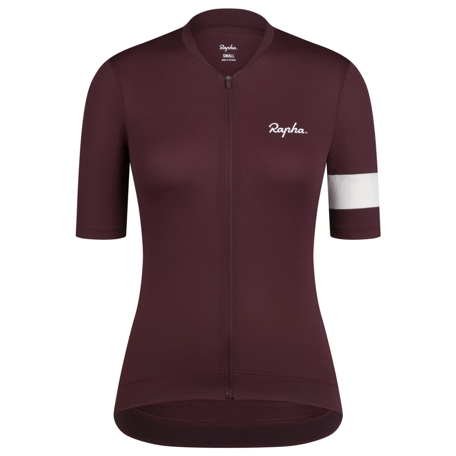 Дамска фланелка с къс ръкав за колоездене Rapha Women's Core Lightweight Jersey Cycling jersey - Mahogany / White