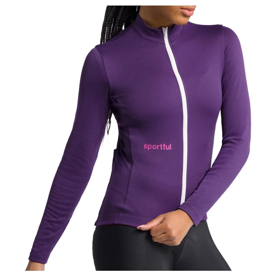 Дамска фланелка с дълъг ръкав за колоездене Sportful Women's Classic Thermal Jersey Cycling jersey - Galactic Purple