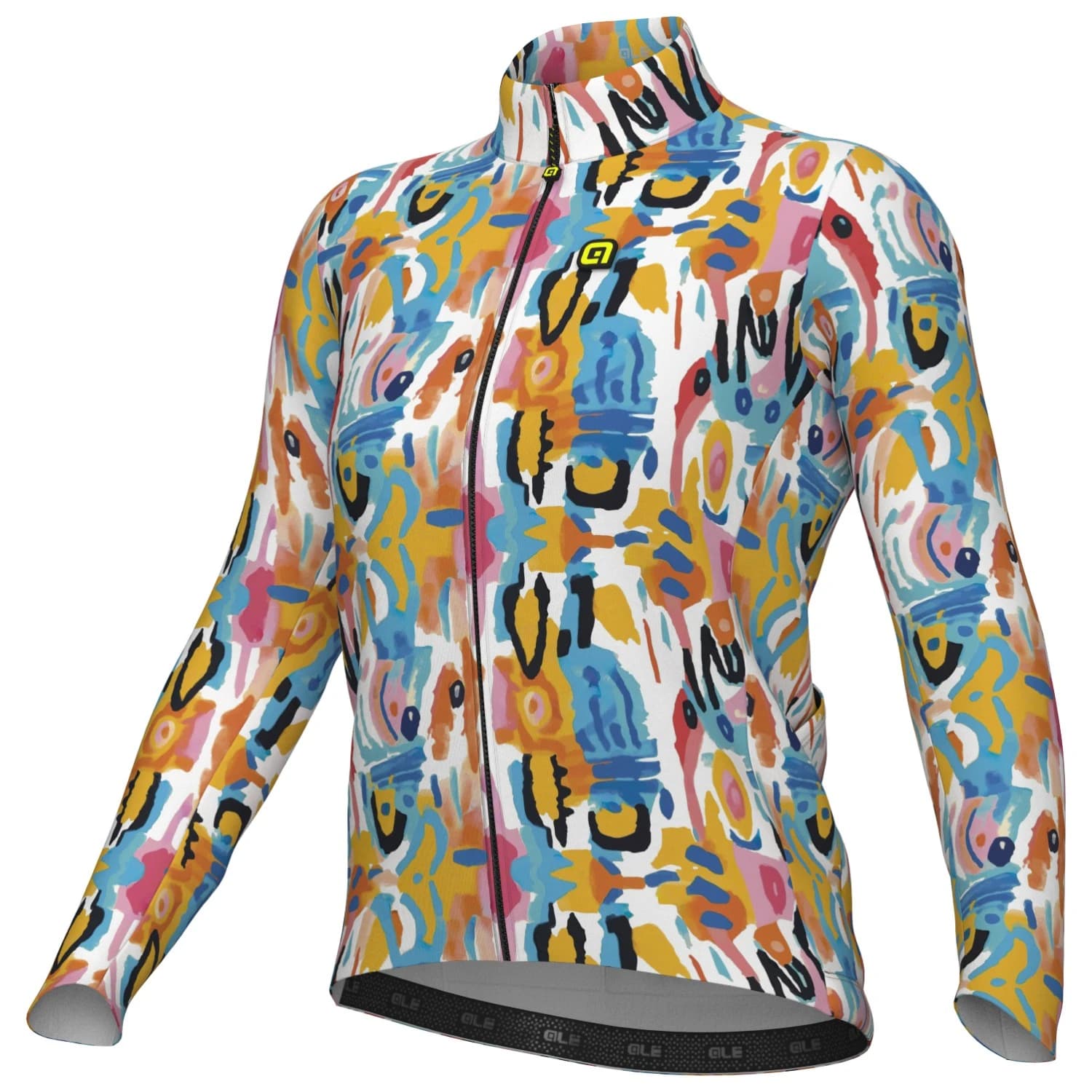 Дамска фланелка с дълъг ръкав за колоездене Alé Women's Special Edition Tribal L/S Jersey Cycling jersey - White